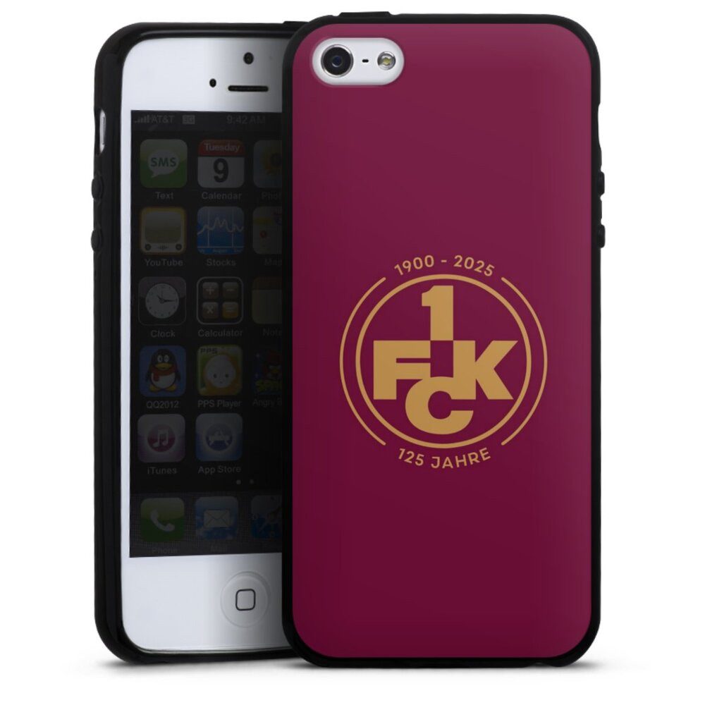 DeinDesign Handyhülle 1. FC Kaiserslautern 1. FCK 125 Jahre 1. FCK 125. Jubiläum, Apple iPhone 5 Silikon Hülle Bumper Case Handy Schutzhülle