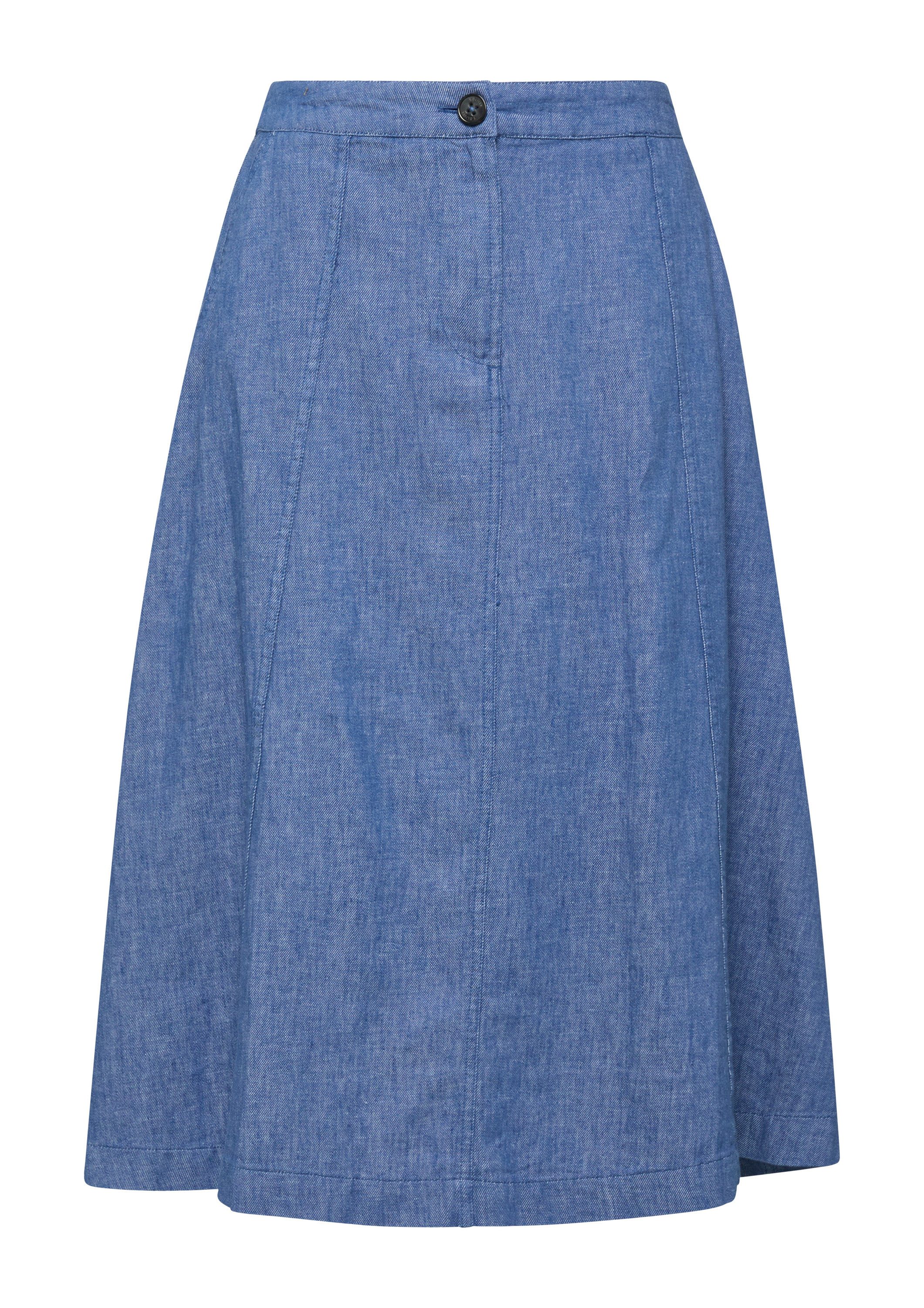 s.Oliver Midirock Rock A-Linien-Rock aus Leinenmix mit Elastikbund