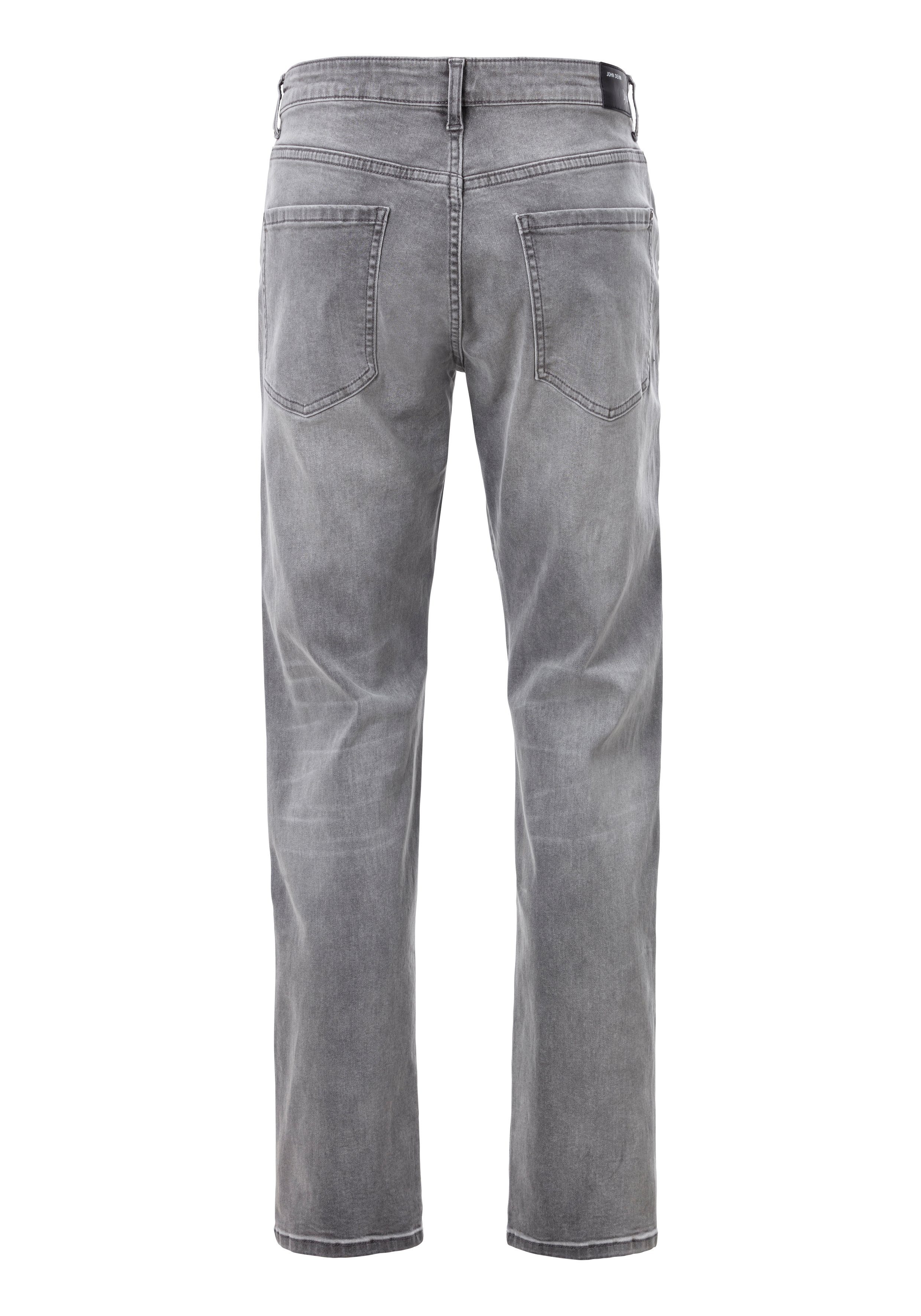 John Devin 5-Pocket-Jeans Straight-fit Jeans aus elastischer Denim-Qualität, in 3 Längen: 30 & 32 & 34 – Bild 4 von 5