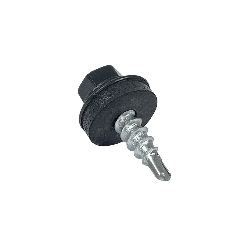 Hanse Syntec Systems Bauschraube Twistec Trapezblechschraube RAL 7016 (100 Stk) 4,8 x 20 mm, verzinkt, Schraubkopf. vormontierte EPDM-Dichtschreibe