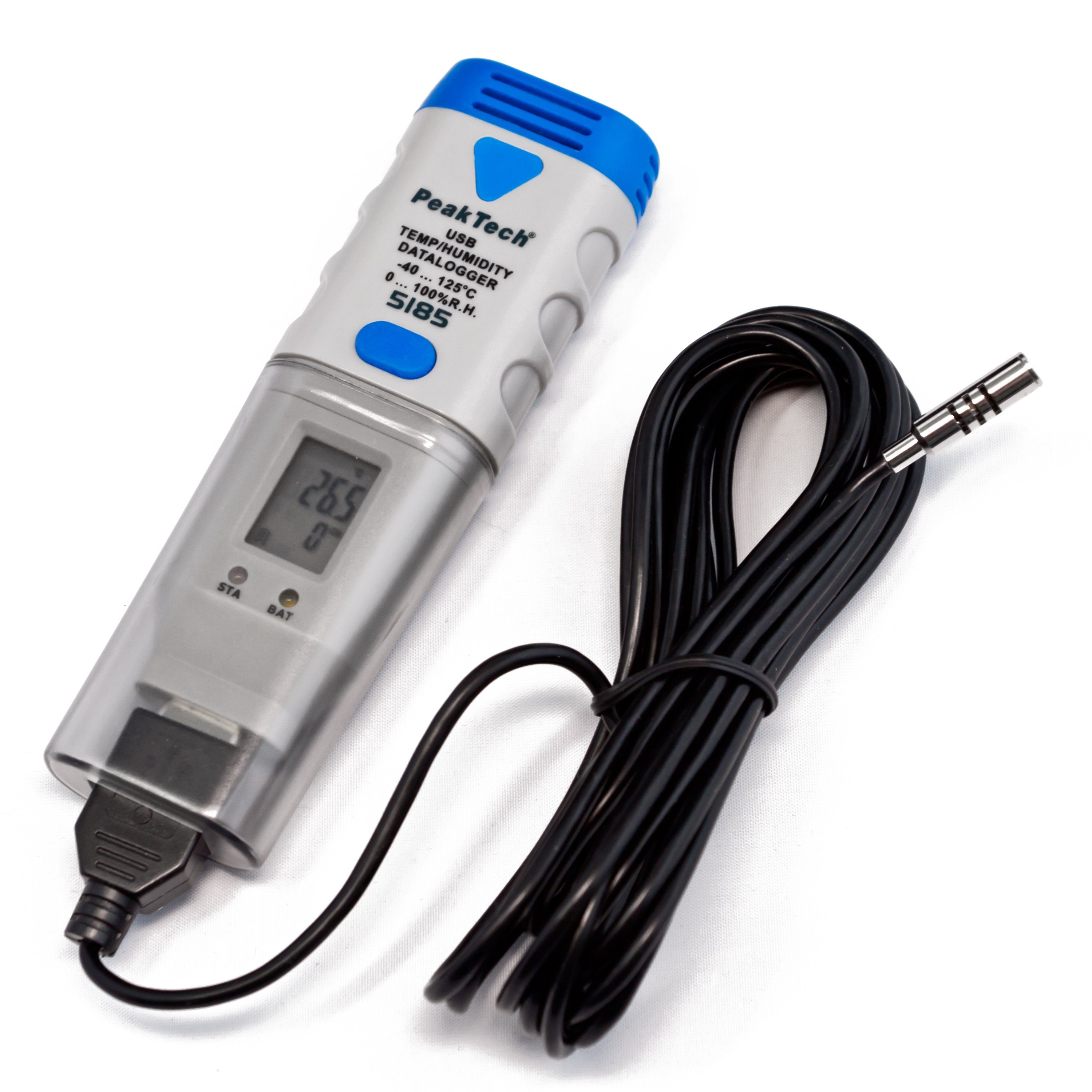 PeakTech Klimamesser PeakTech 5185: USB-Datenlogger ~ Luftfeuchtigkeit und -temp. ~ 32000, (1-St) | Hygrometer