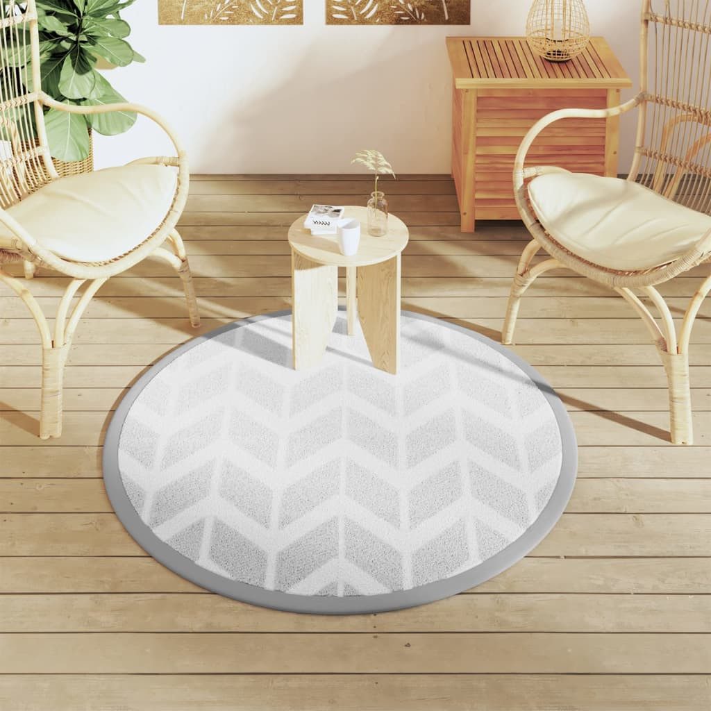 vidaXL Outdoorteppich Outdoor-Teppich ARAKIL Grau Ø120 günstig online kaufen