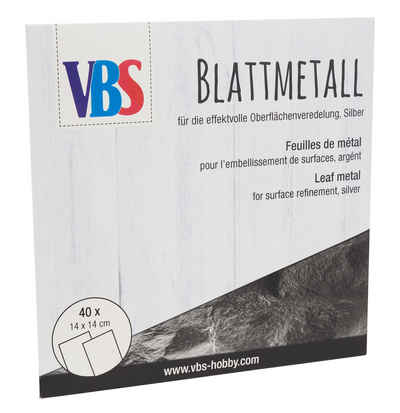 VBS XXL Blattmetall, 14 cm x 14 cm, 40 Blatt