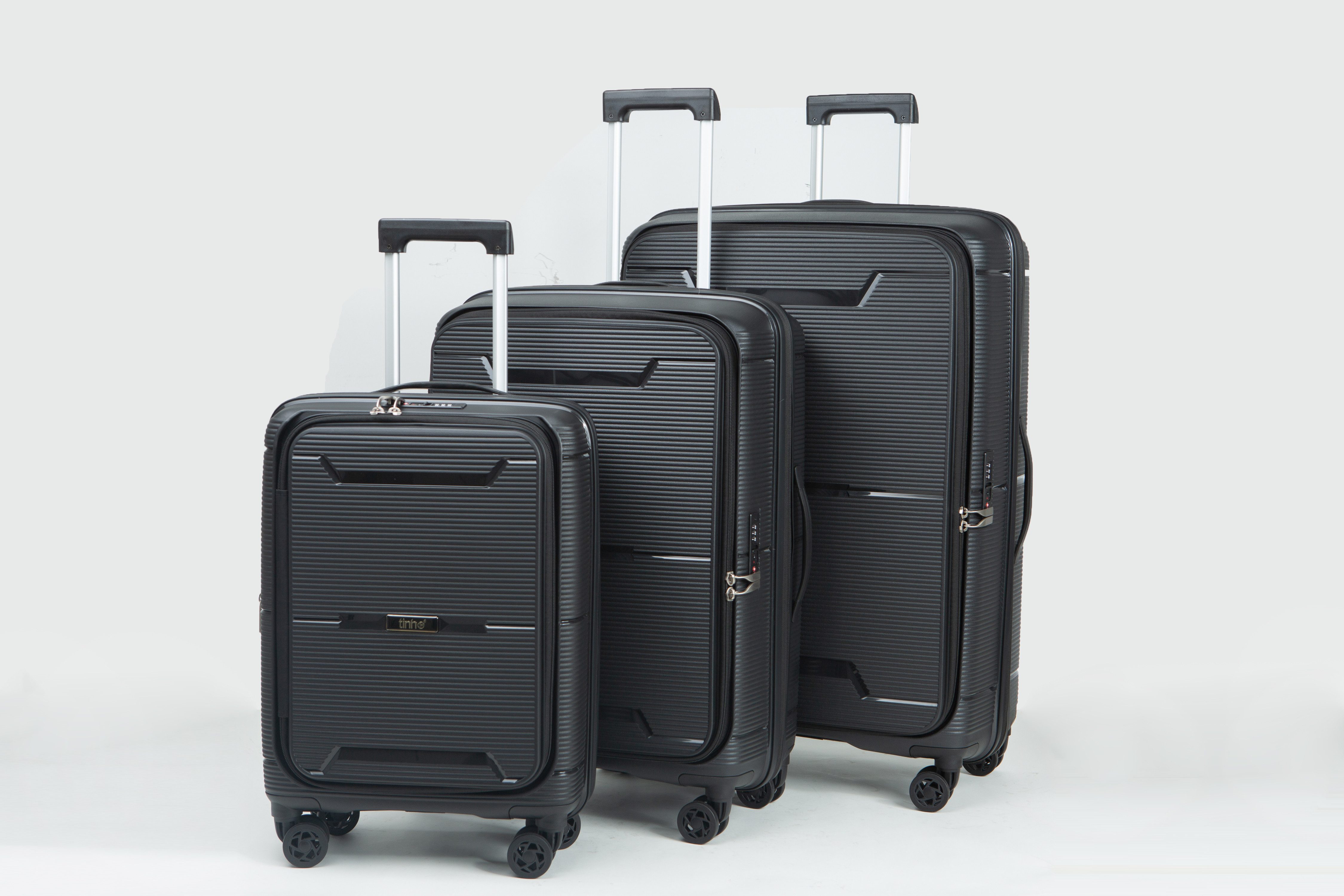 Super Solu Hartschalen-Trolley Erweiterbarer Hartschalenkoffer, Frontöffnun günstig online kaufen