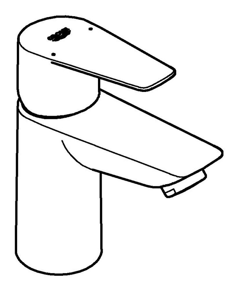 Grohe Waschtischarmatur BauEdge Einhand LowFlow mit Push-Open-Ablaufgarnitur S-Size - Chrom