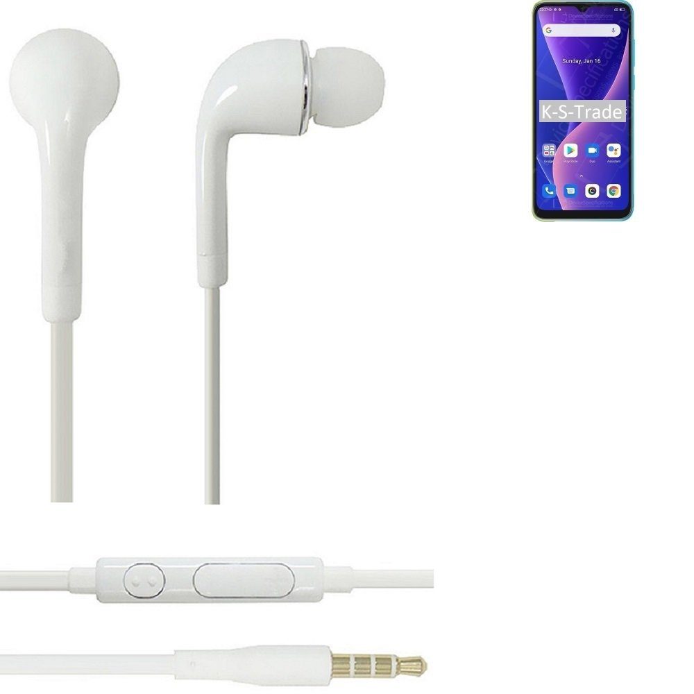 Headset In-Ear-Kopfhörer K-S-Trade (Kopfhörer u Oscal mit C60 für weiß Blackview 3,5mm) Lautstärkeregler Mikrofon