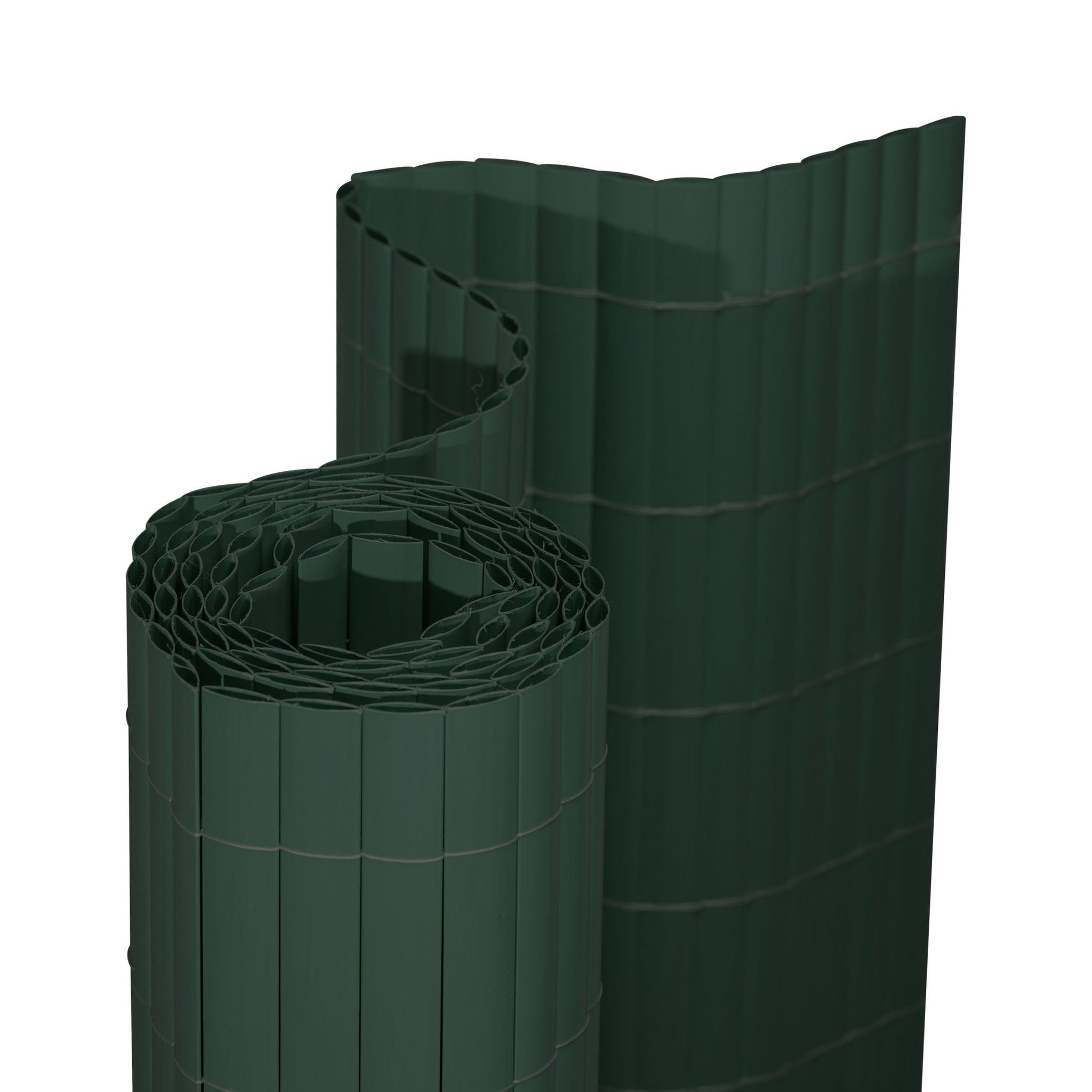 jarolift Sichtschutzzaunmatten Premium PVC Sichtschutzmatte, 100 x 300 cm, grün, luftdurchlässig, flexibel, recycelbar, verklebte Röhrchen