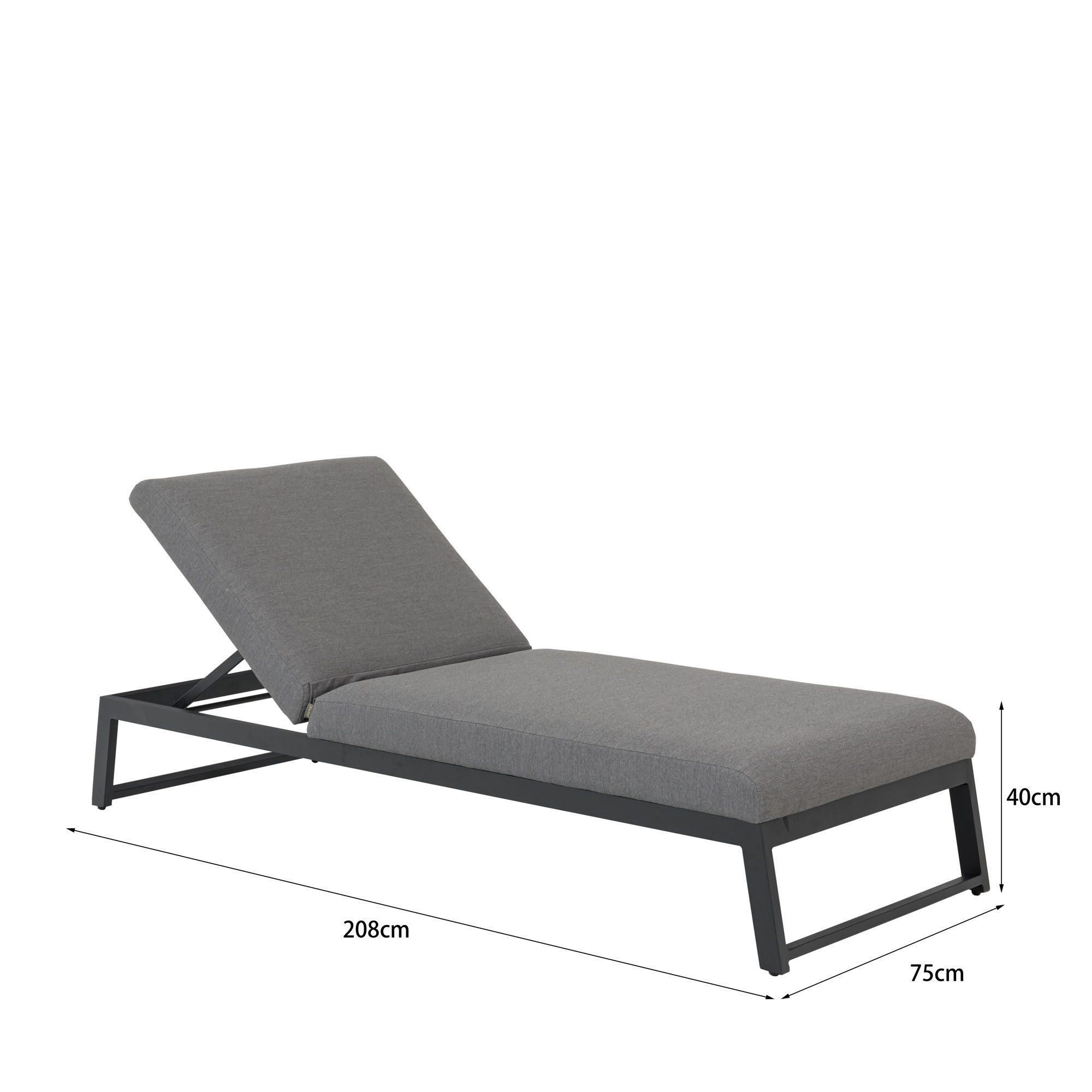 MANDALIKA Garden Gartenliege Outdoor Sonnenliege Heritage 100% LIKA-TEX® Bezug, verstellbares Kopfteil