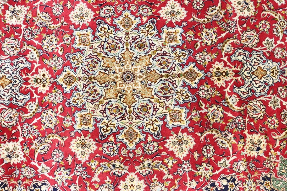 rechteckig, Isfahan Orientteppich, Trading, Seidenkette 6 mm Handgeknüpfter Nain Höhe: 201x299 Orientteppich