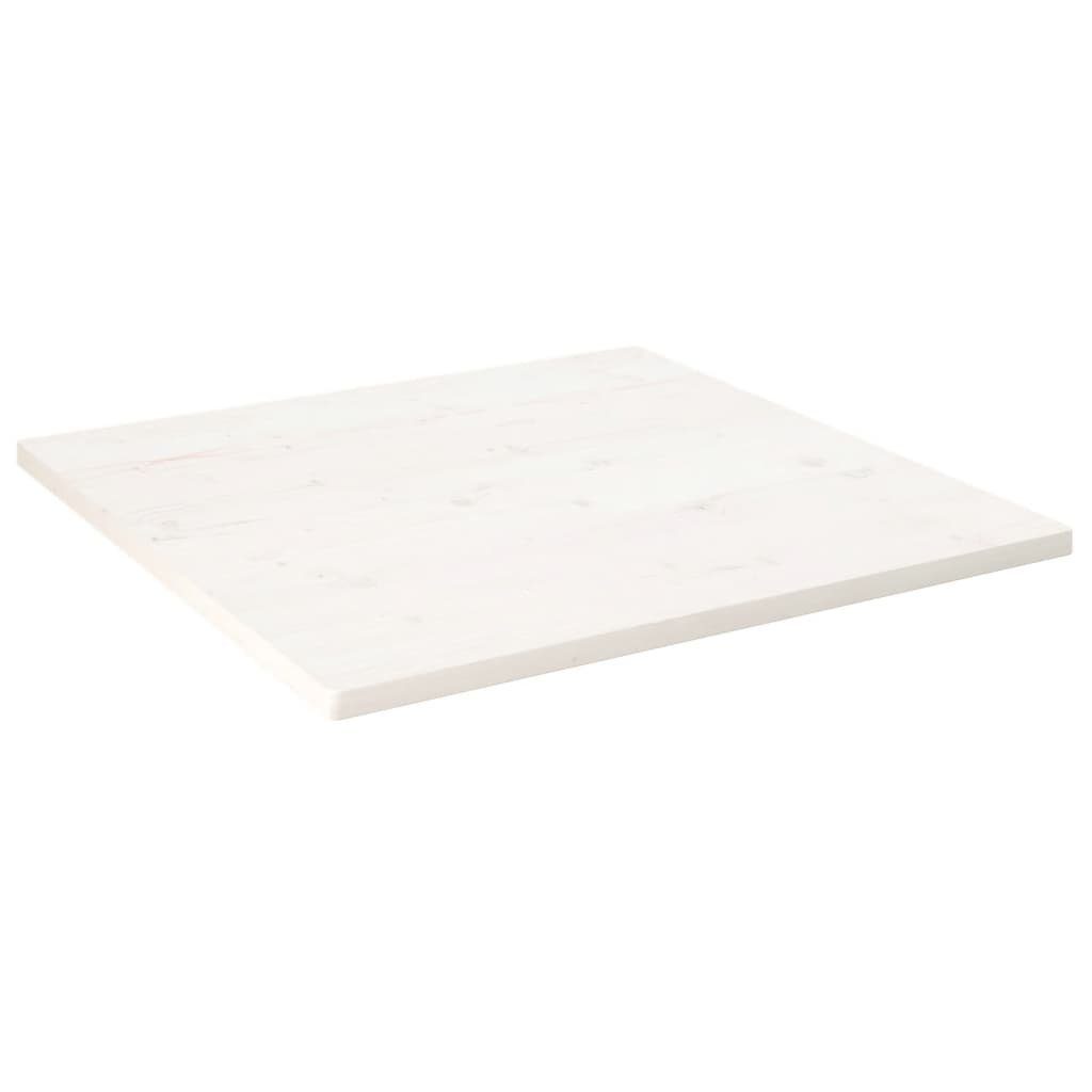 St) furnicato 90x90x2,5 (1 Tischplatte cm Kiefer Massivholz Weiß Quadratisch
