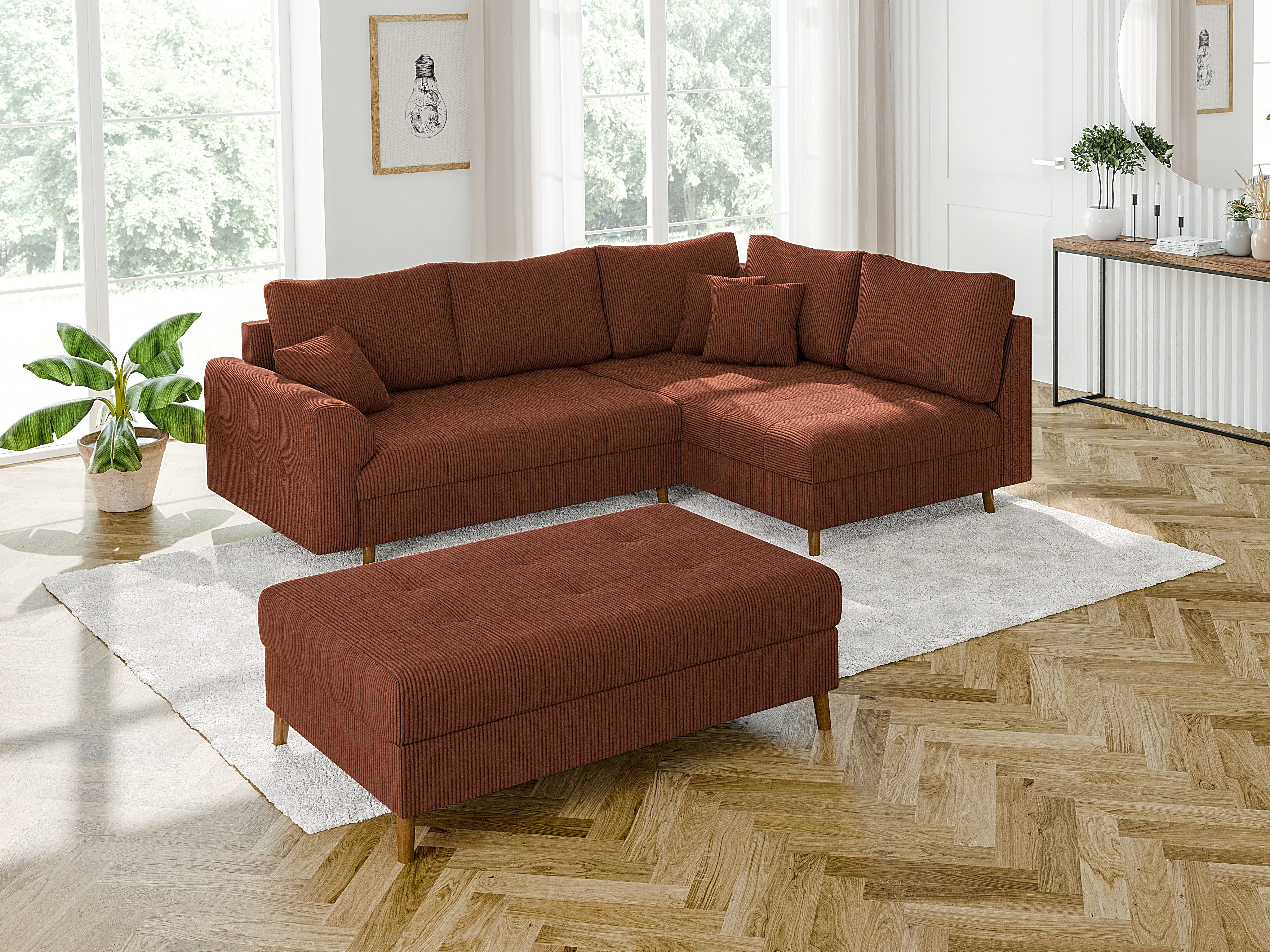 S-Style Möbel Ecksofa und Hocker Zara günstig online kaufen