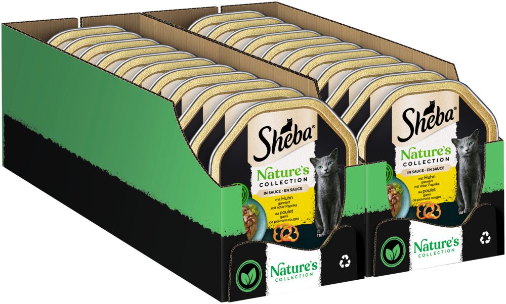 Sheba SHEBA® Schale Nature´s Collection in Sauce mit Huhn 2 x 11 x 85g, Nassfutter für: Katze