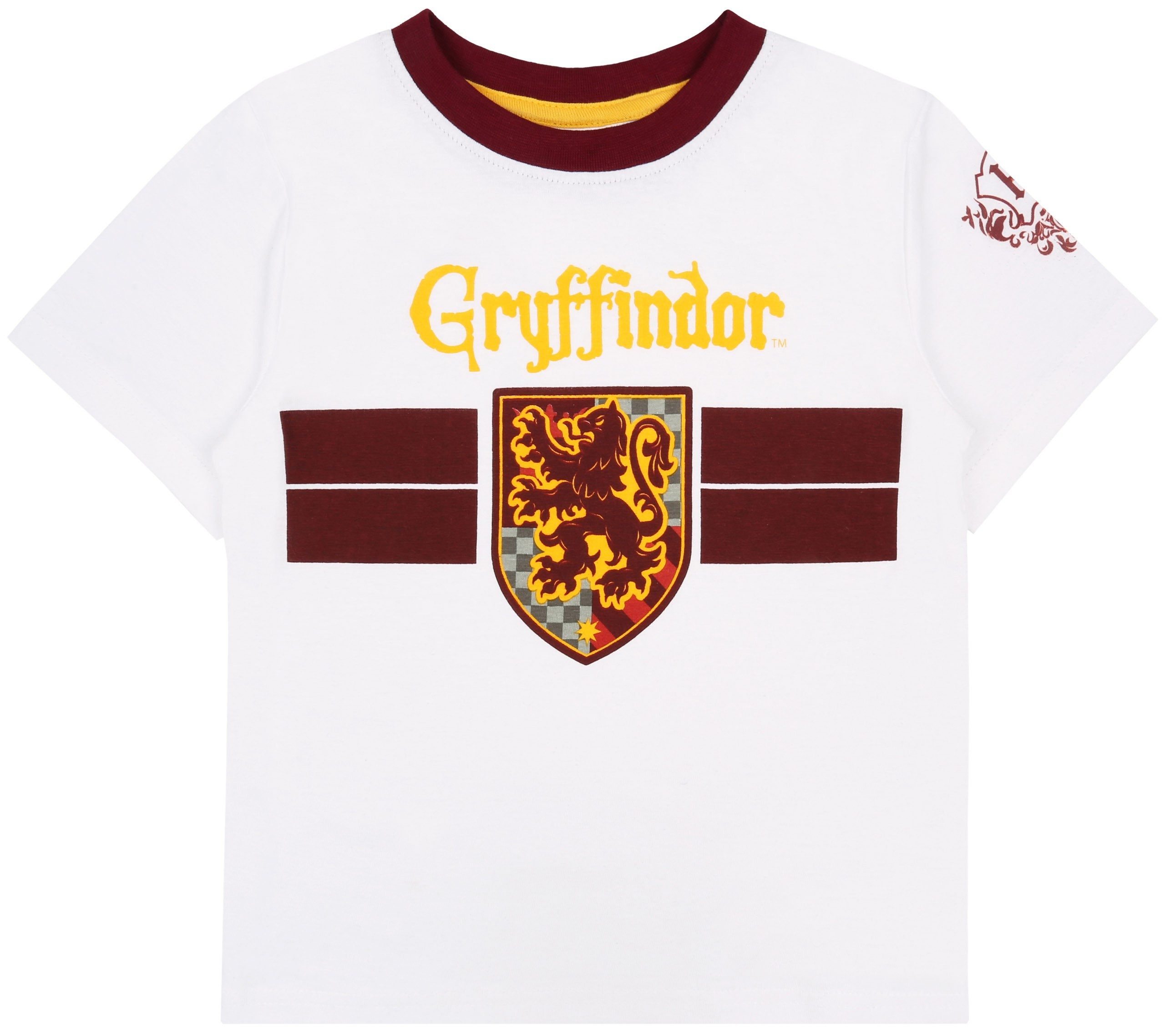 Harry Potter Schlafanzug Set - weißes T-Shirt und kurze Hose mit Motiv von Harry Potter 4 Jahre