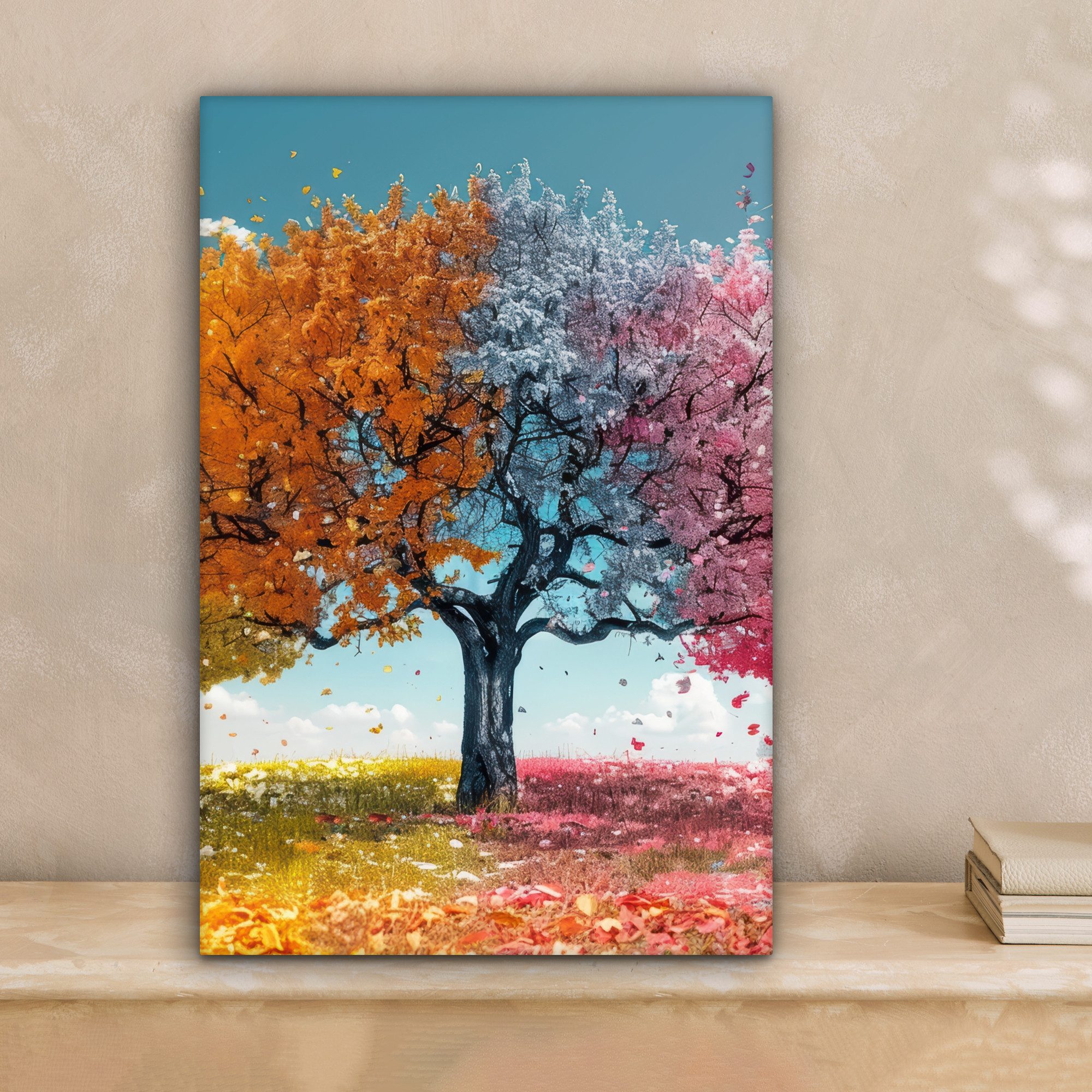 OneMillionCanvasses® Leinwandbild Baum - Bunt - günstig online kaufen
