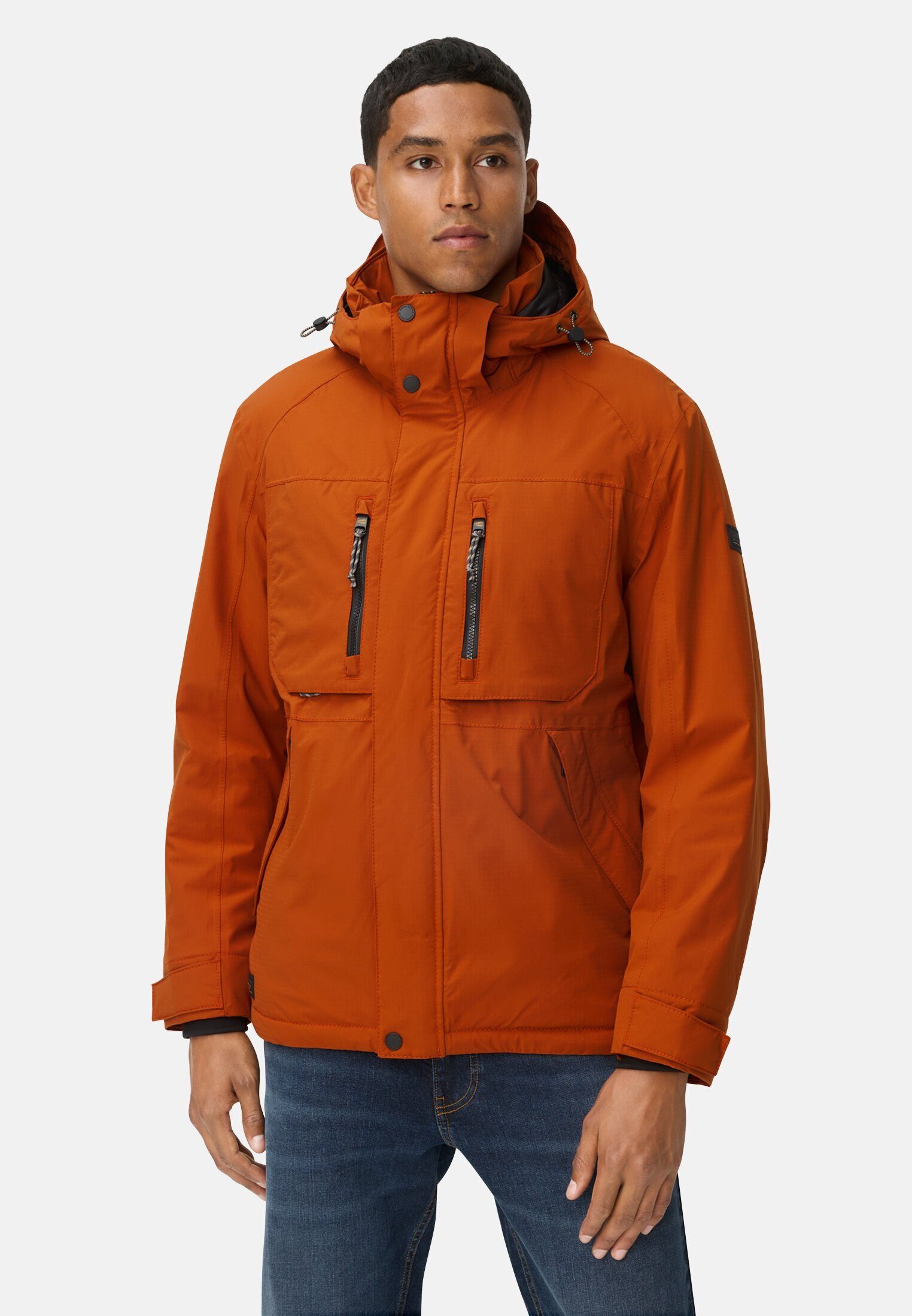 camel active Funktionsjacke mit abnehmbarer Kapuze Langarm Abnehmbare Kapuze Reflektierende Details
