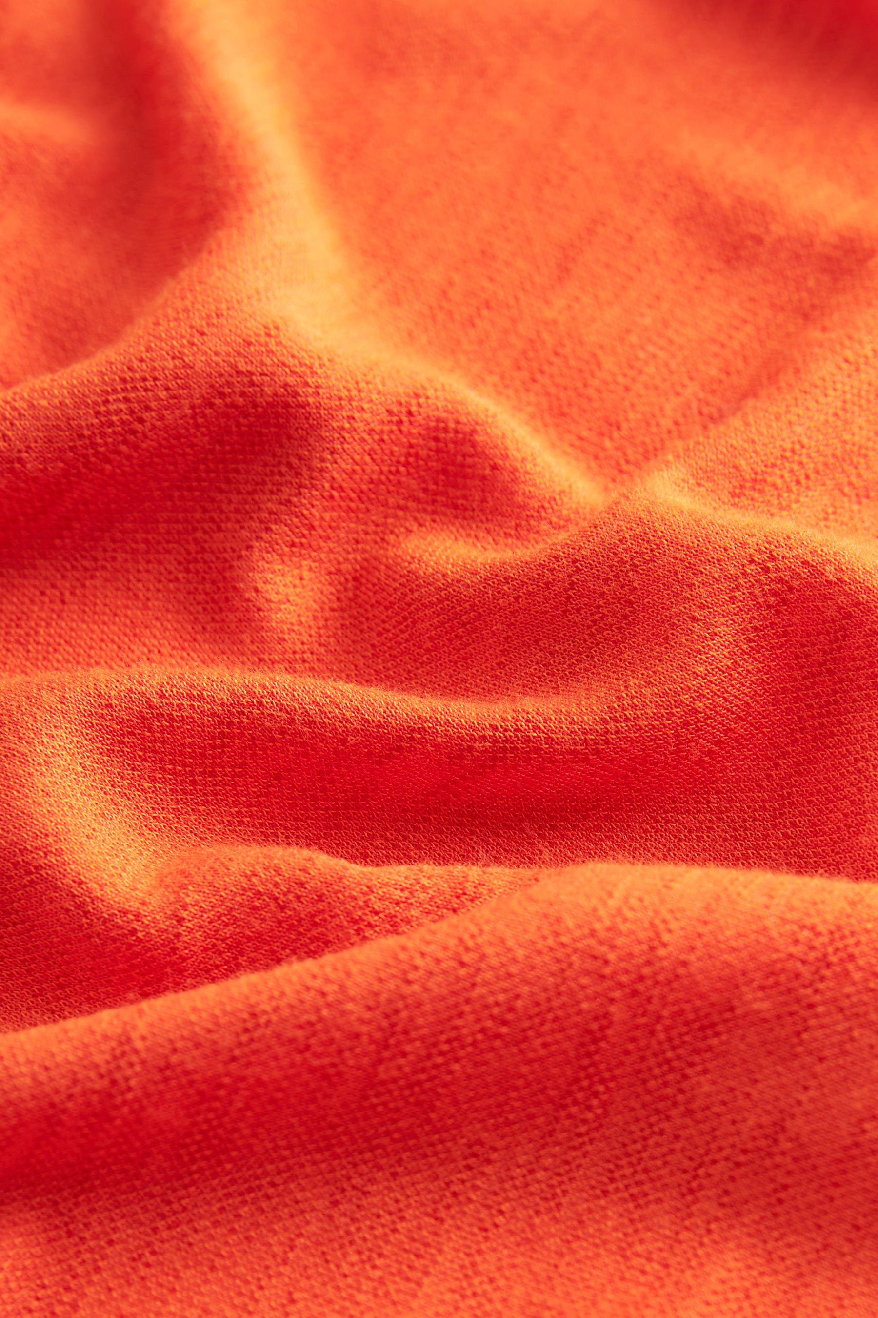Next One-Shoulder-Kleid Asymmetrisches Kleid (1-tlg) U-Boot-Ausschnitt mit Orange