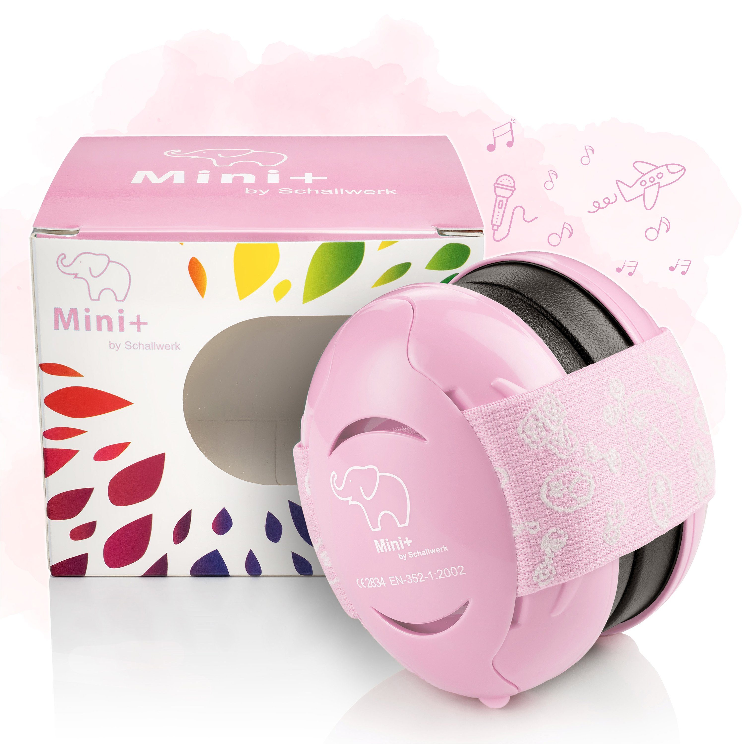 Schallwerk Kapselgehörschutz Schallwerk® Mini+ Gehörschutz für Kinder – Kapselgehörschutz Kleinkind Rosa | Gehörschutz