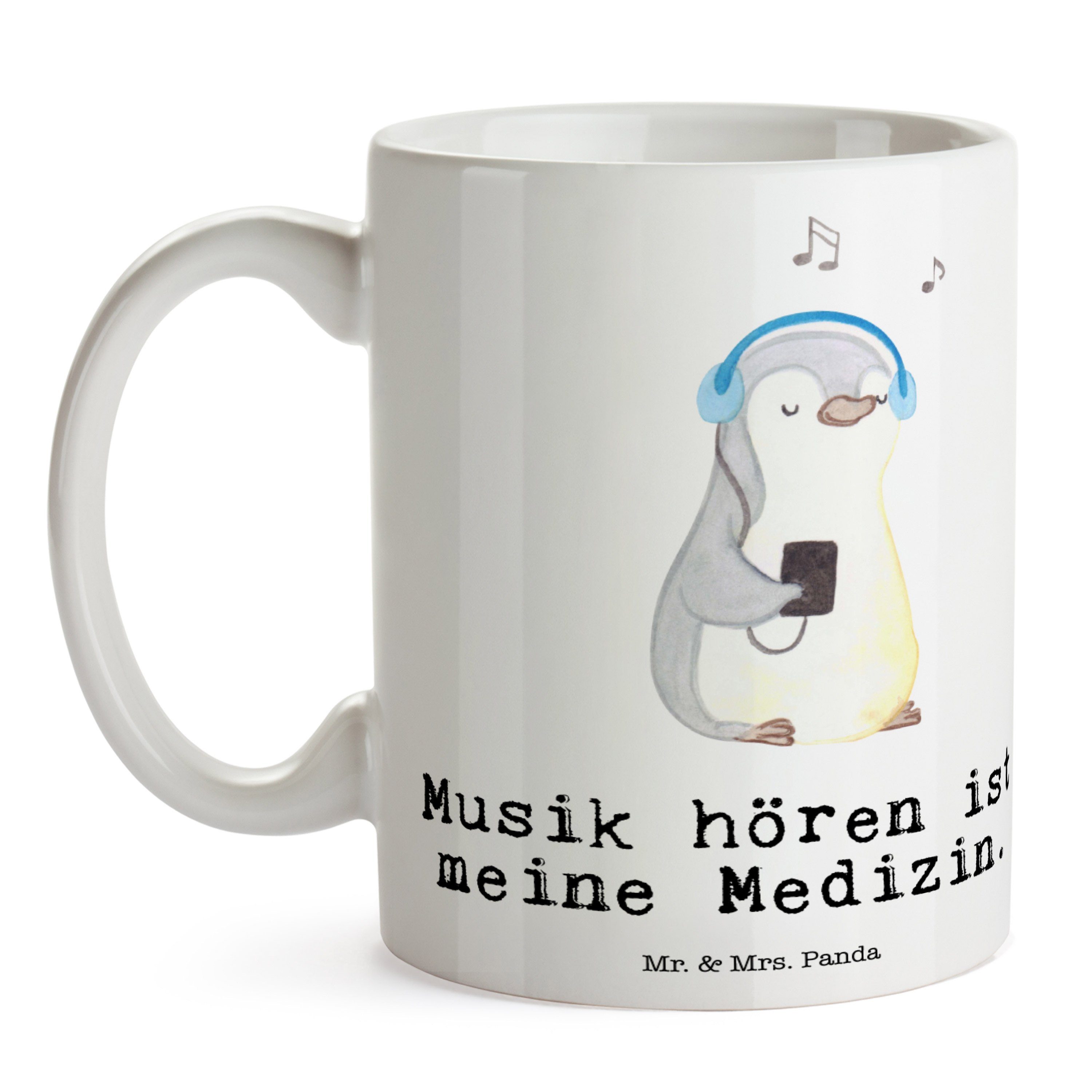 Mr. & Mrs. Panda Tasse Auszeichnung, Weiß Keramik Geschenk, - - hören Medizin Pinguin Gewinn, Musik