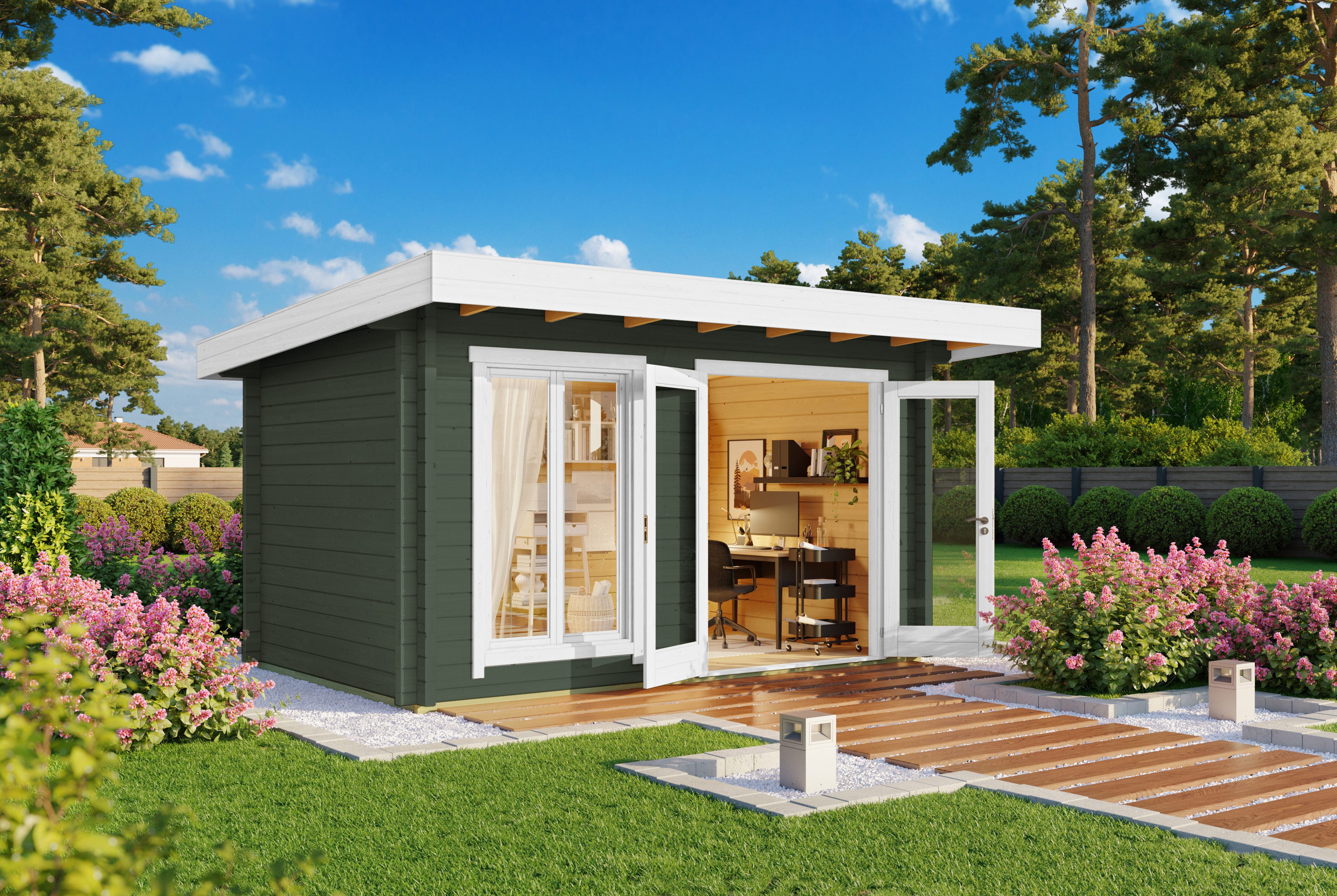 Nordic Holz Gartenhaus DORSET 71, BxT: 460x360 cm