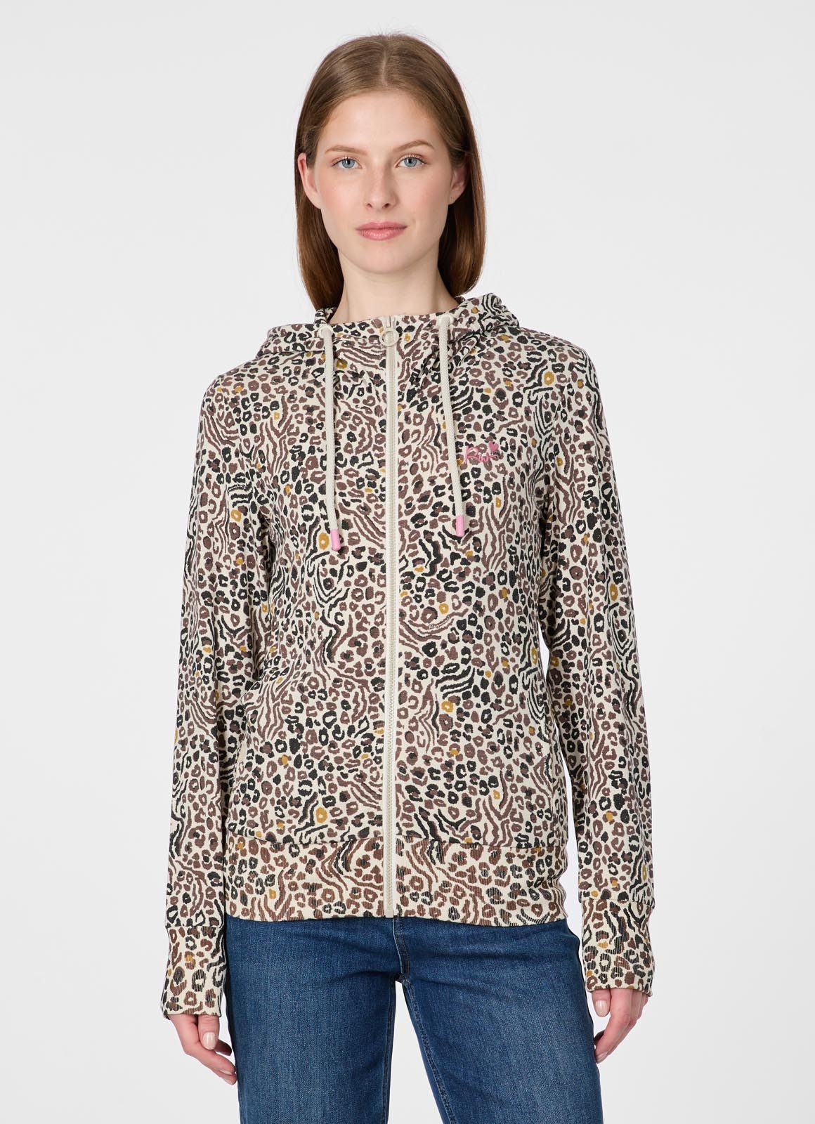 Ragwear Sweatjacke PAYA PRINT Bestseller aus dünner Viskosemischung und Allover-Print