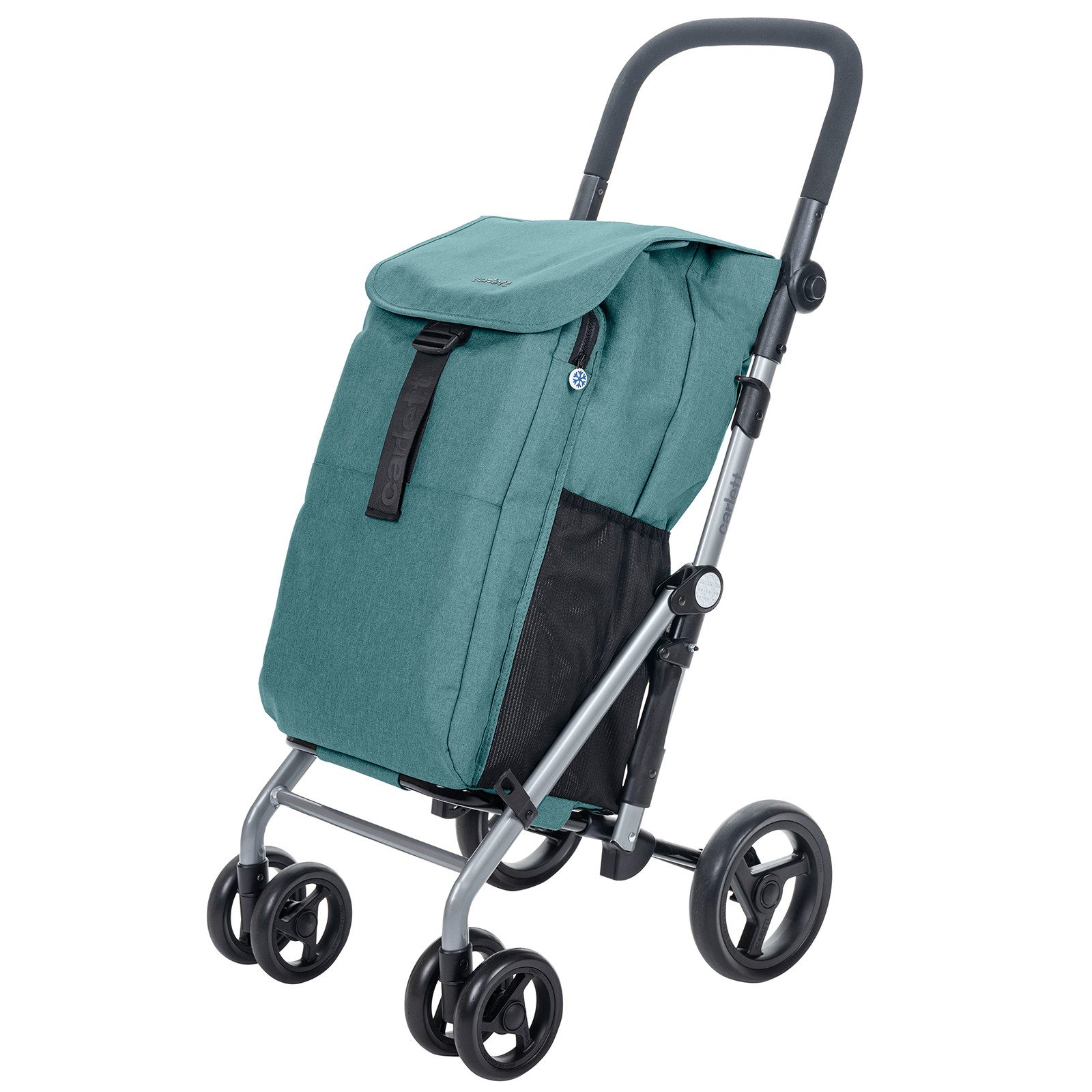 Carlett Einkaufstrolley Einkaufswagen Klappbar Grocery Trolley Shopping Cart, 53 l, Kühltasche 10L, eine Große Kapazität von 25 kg, Für Einkaufen