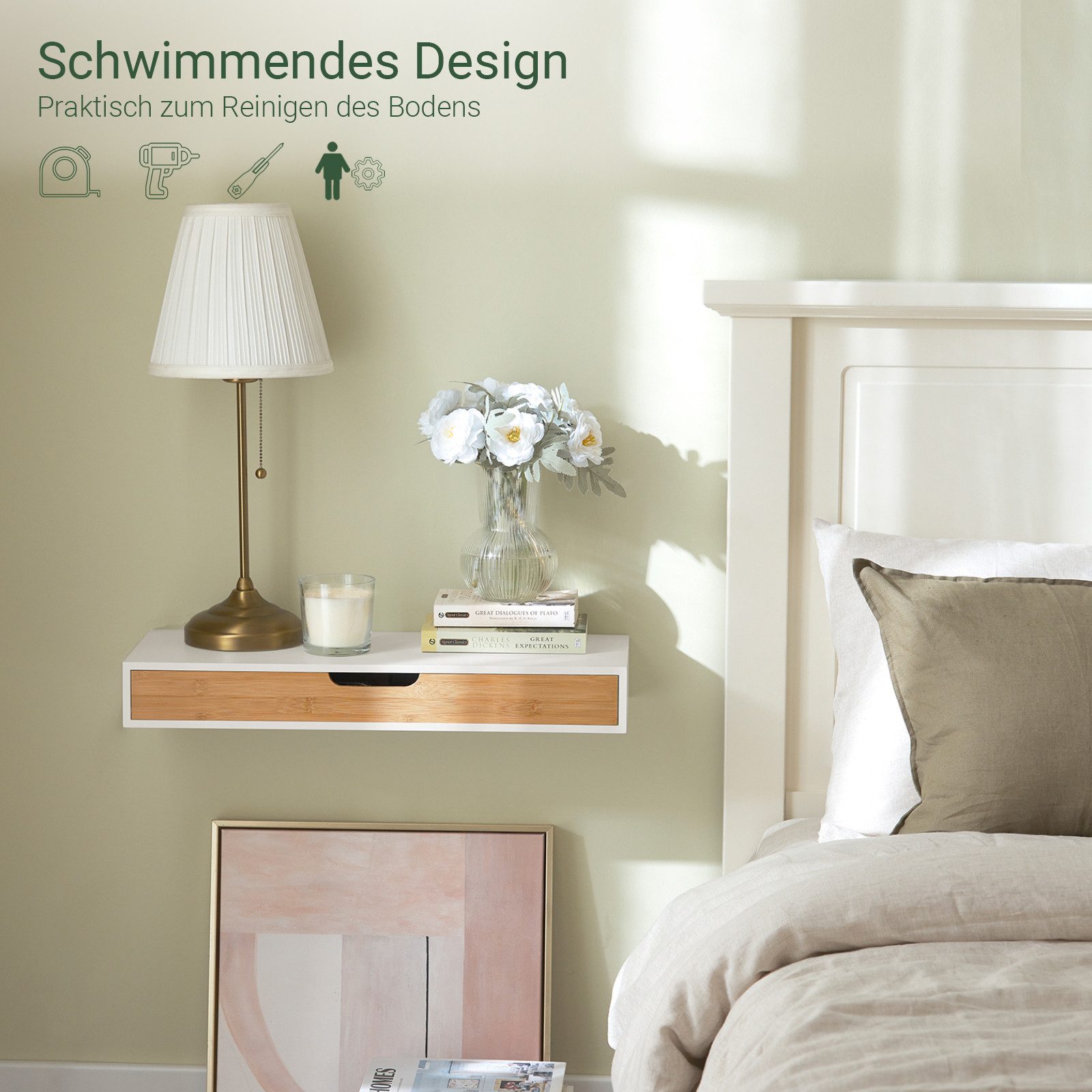 SoBuy Hängeschrank FRG92/93 Schweberegal Wandschrank Hängeregal günstig online kaufen