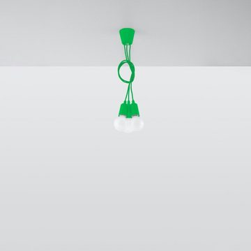 famlights Hängeleuchte, Pendelleuchte Dani in Grün E27 3-flammig, keine Angabe, Leuchtmittel enthalten: Nein, warmweiss, Hängeleuchte, Pendellampe, Pendelleuchte