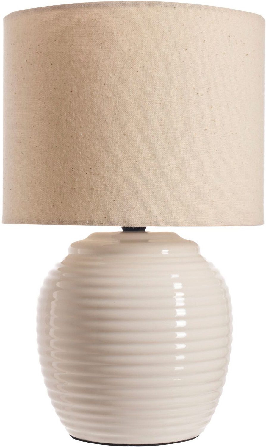 Pauleen Tischleuchte Lovely Charm max.20W E14 Beige/Creme 230V Stoff/Keramik, Ein-/Ausschalter, ohne Leuchtmittel, IP20