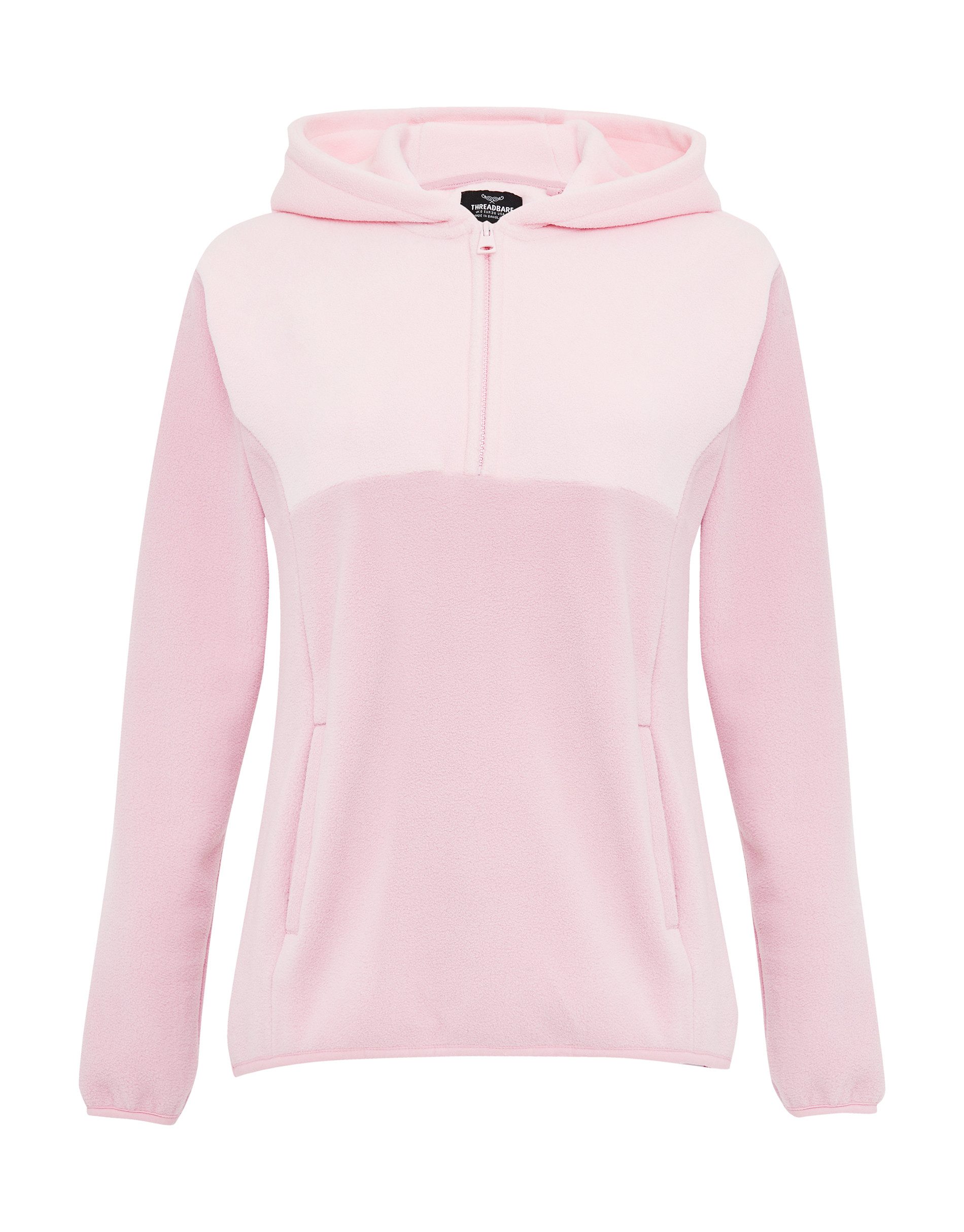 Threadbare Fleecepullover THB Bubble Fleece (1-tlg) mit Reißverschluss am Ausschnitt