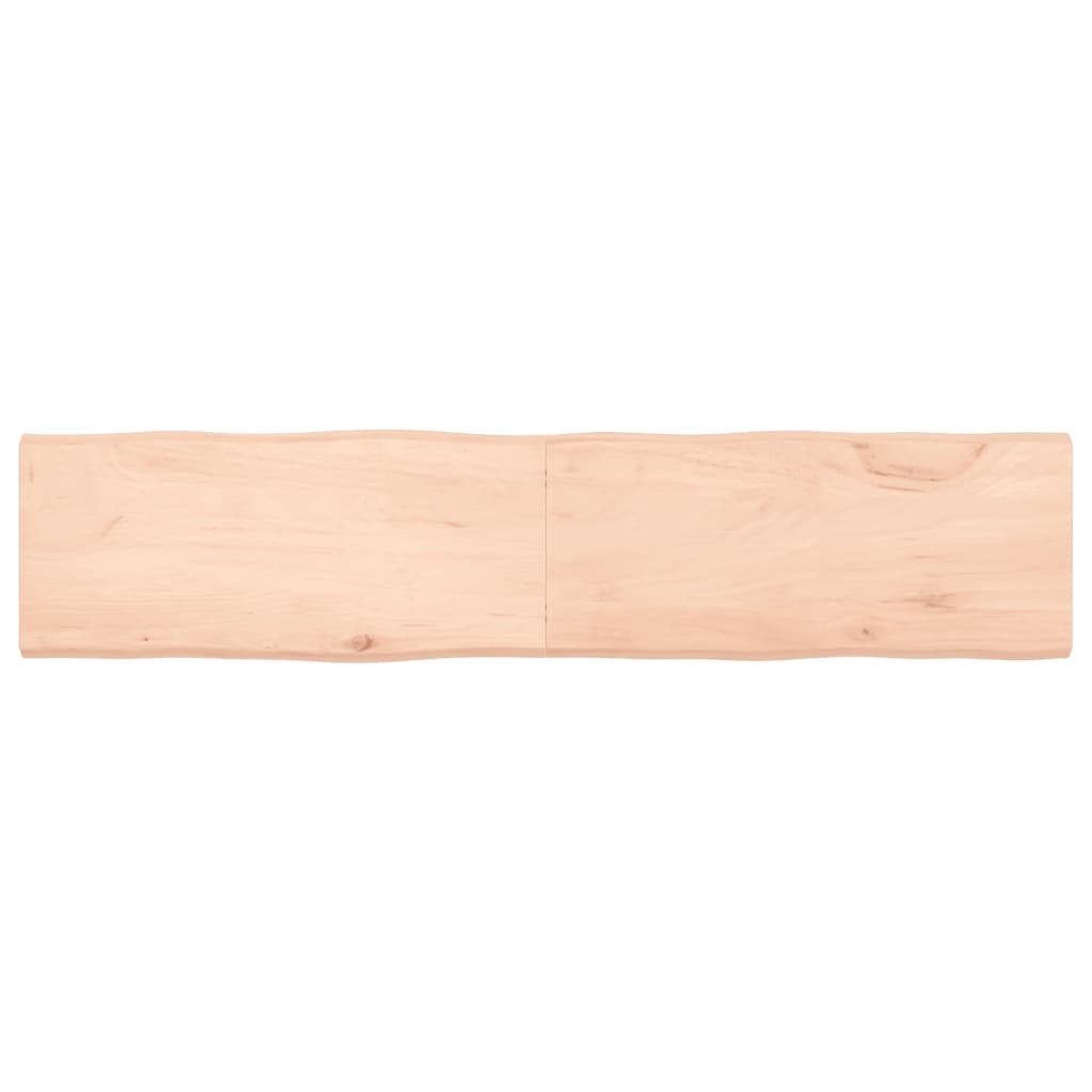 furnicato Tischplatte 180x40x(2-4) cm Massivholz Unbehandelt Baumkante (1 St)