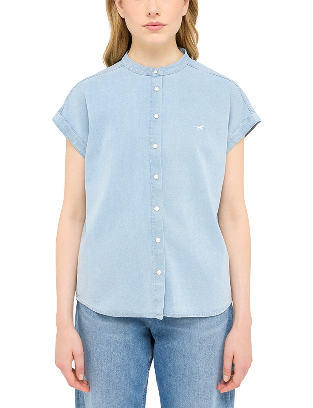 MUSTANG Kurzarmbluse Damen Style Tulsa