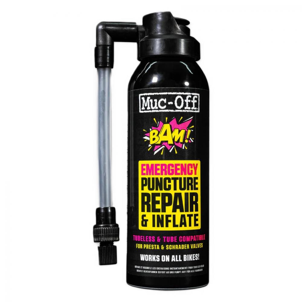 Muc-Off Fahrradschlauch Muc-Off BAM! Pannenspray 125ml, Reifendichtmittel für Tubeless- und Sc