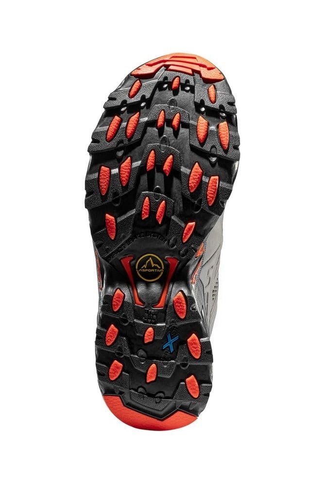 La Sportiva Ultra Raptor II Leather GTX (Nubukleder, wasserdicht) grau/rot Damen Wanderschuh