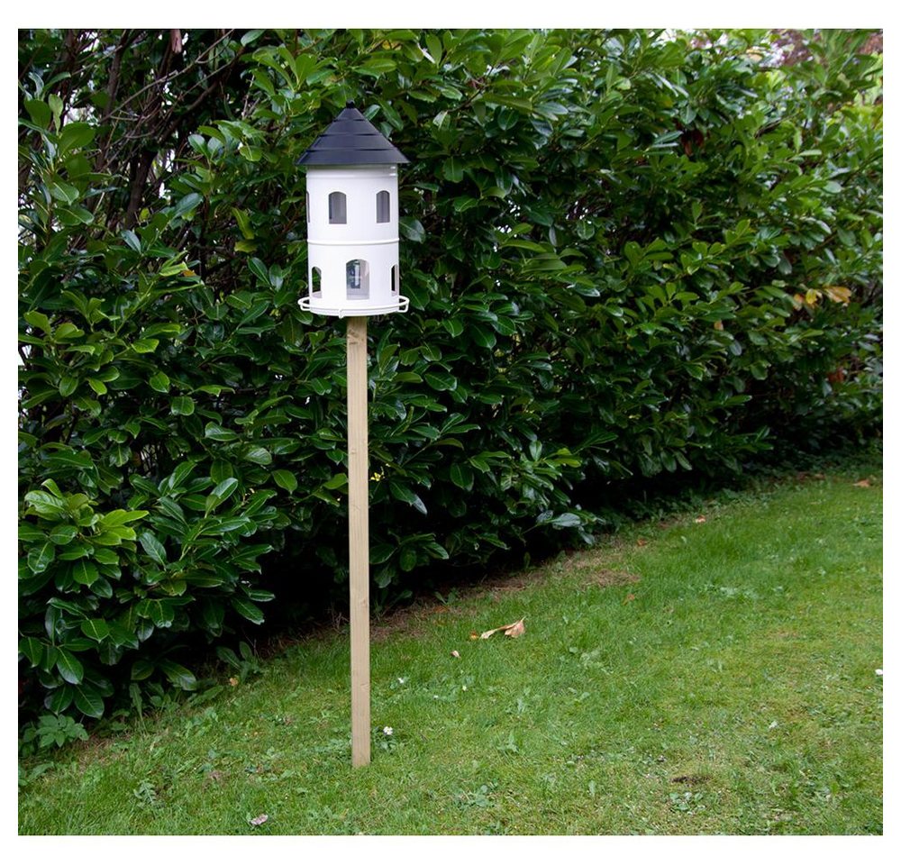Thumbnail - Wildlife Garden Vogelhaus Holzpfahl für Vogelhäuser Schwarz (120cm)