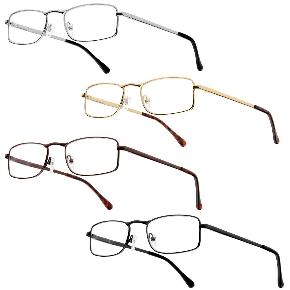 UrbanSky Lesebrille Jim, 4er-Pack - verschiedene Stärken