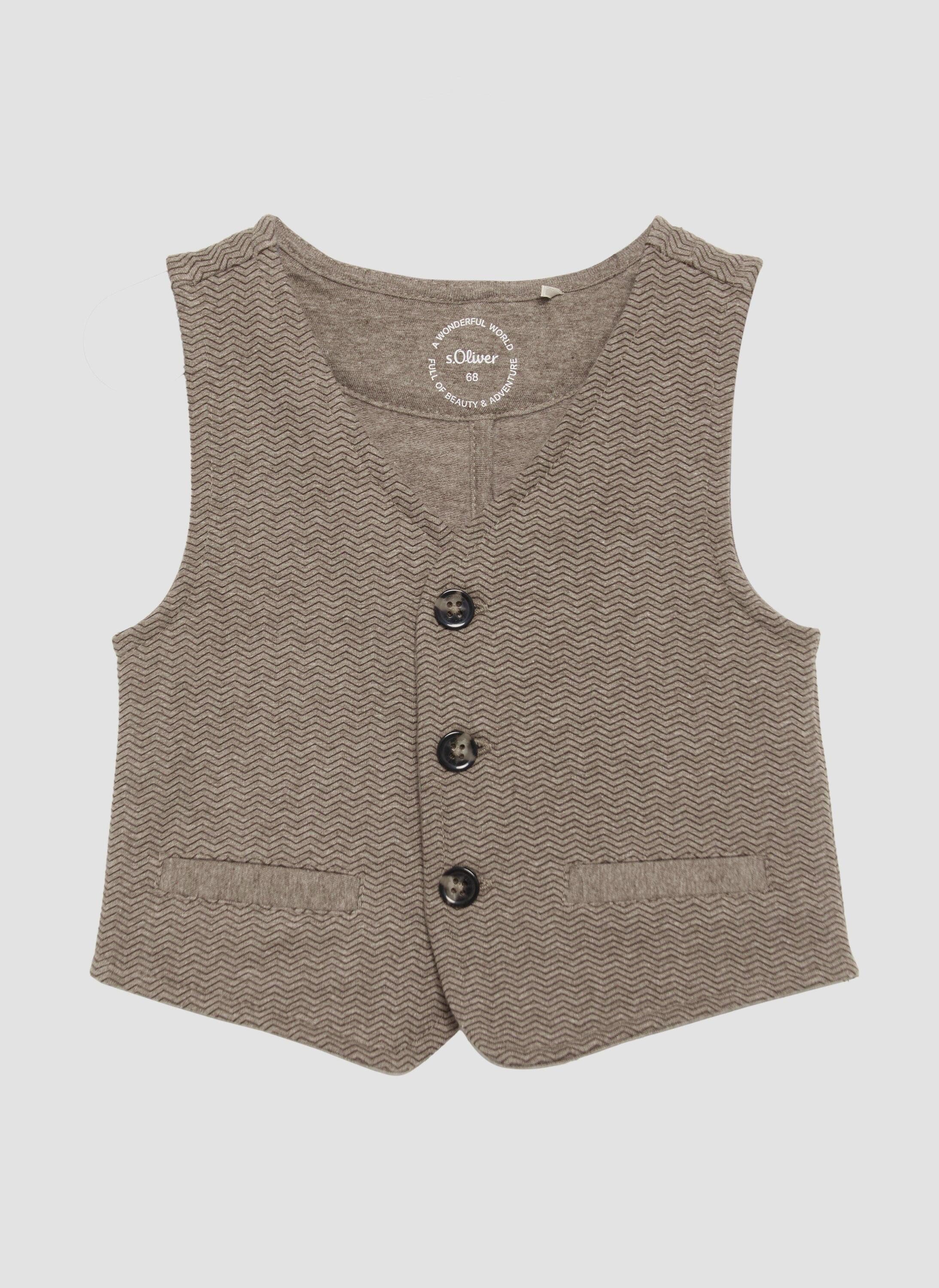 s.Oliver Funktionsweste Indoor-Weste Festive Weste aus Sweatstoff