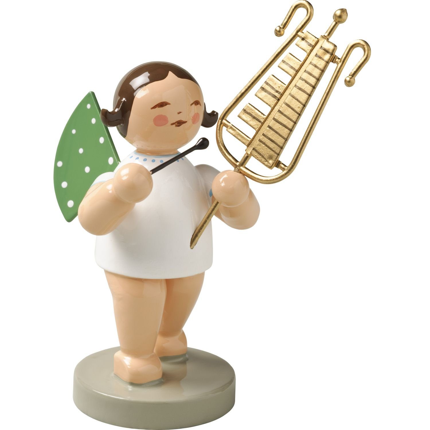 Wendt & Kühn Weihnachtsfigur Engel mit Glockenspiel 650/58, Haarfarbe zufällig blond oder braunhaarig