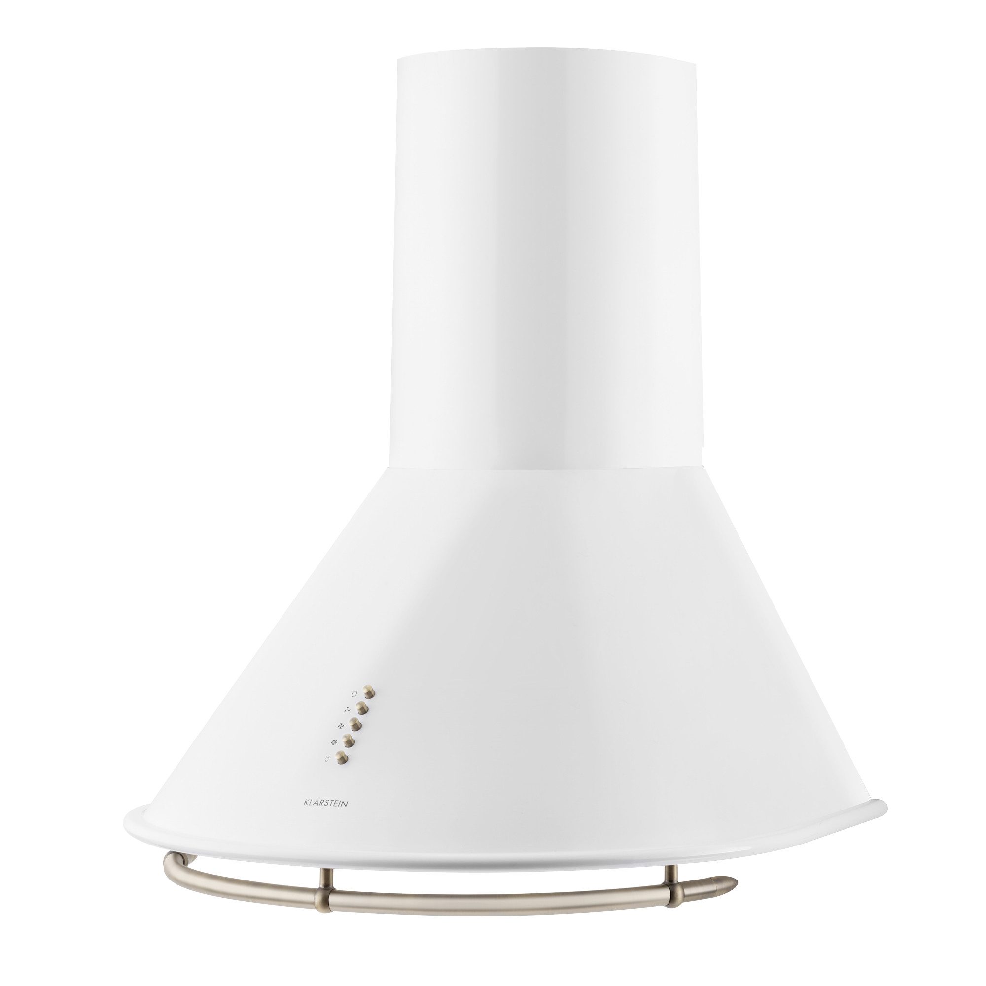 Klarstein Deckenhaube Lumio Neo Lumio Neo, Retro-Dunstabzugshaube 60cm 610m³/h A Edelstahl weiß