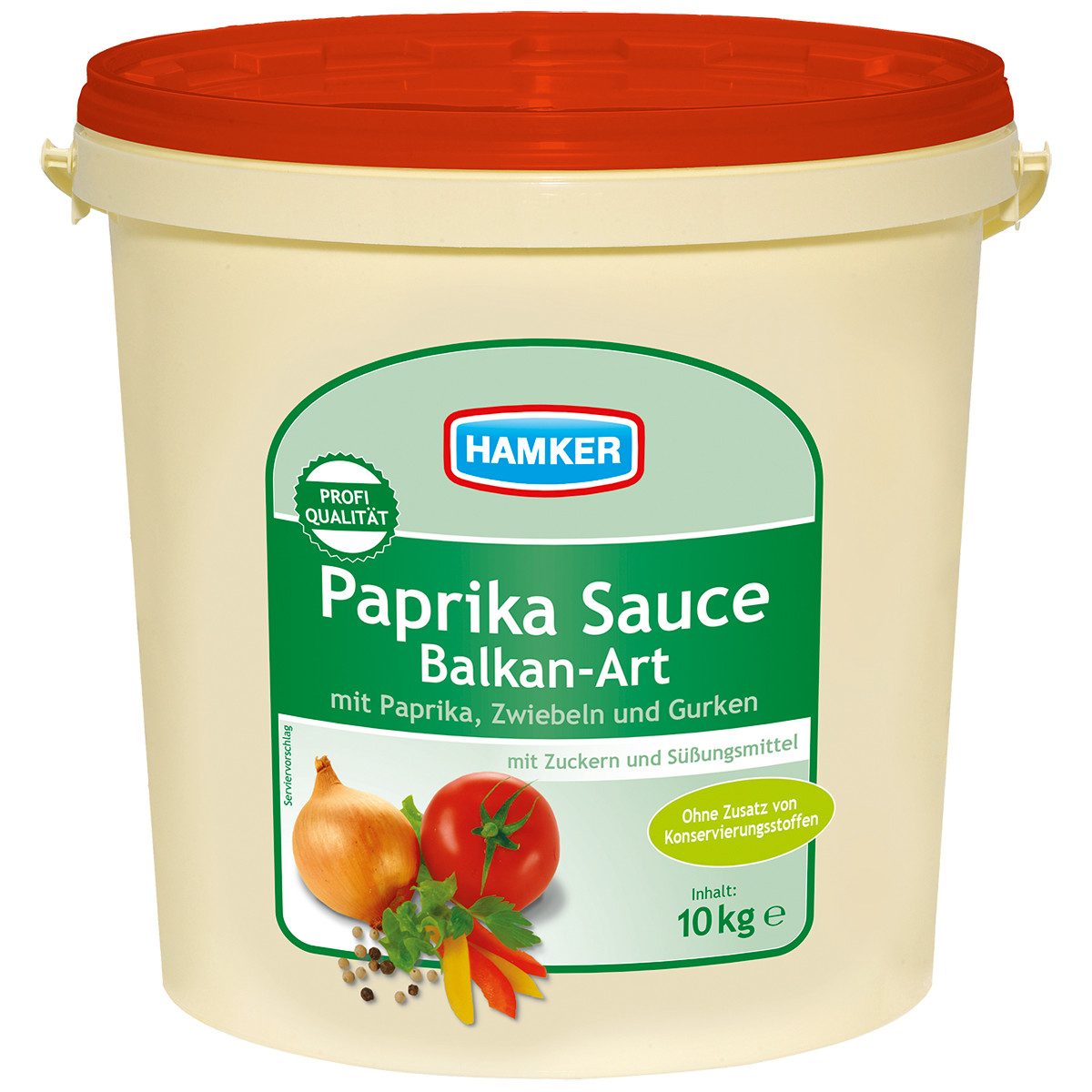HAMKER Saucen, Hamker Paprikasauce Balkan Art wuerzig pikant und tomatig 10L