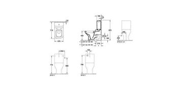 Villeroy & Boch Ab- und Überlaufgarnitur V&B Vario-Abflussbogen für Abgang senkrecht, d= 100mm 870100