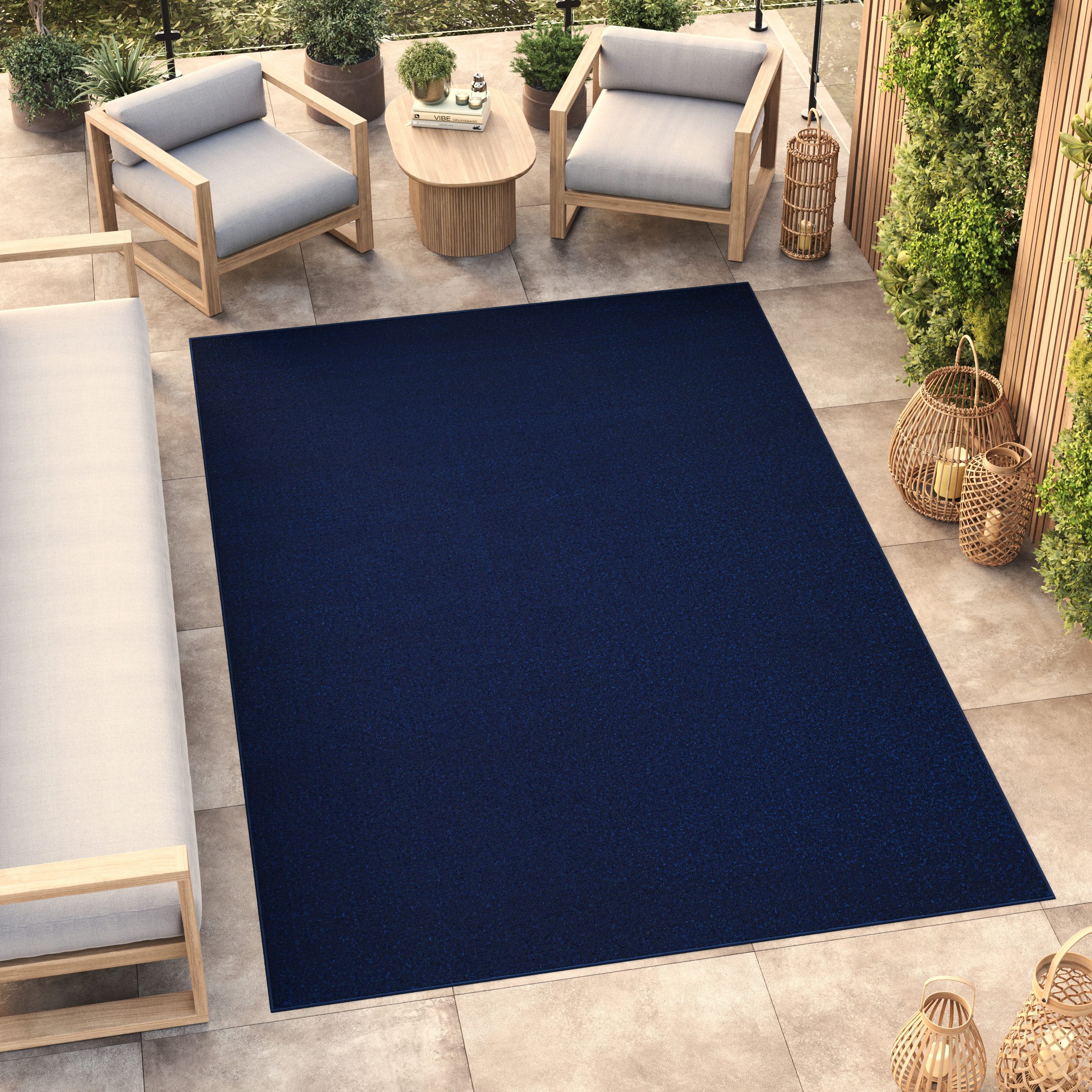 Tapiso Outdoorteppich MONO, rechteckig, Höhe: 6 mm, Wohnzimmer, Schlafzimmer, einfarbig, modern