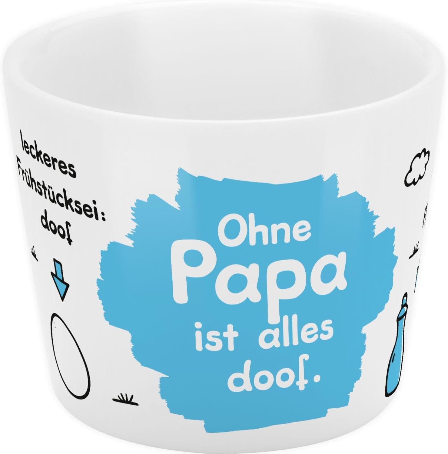 Sheepworld Eierbecher Eierbecher Porzellan Ø 5,2cm H 4.2cm Sheepworld Ohne Papa ist alles