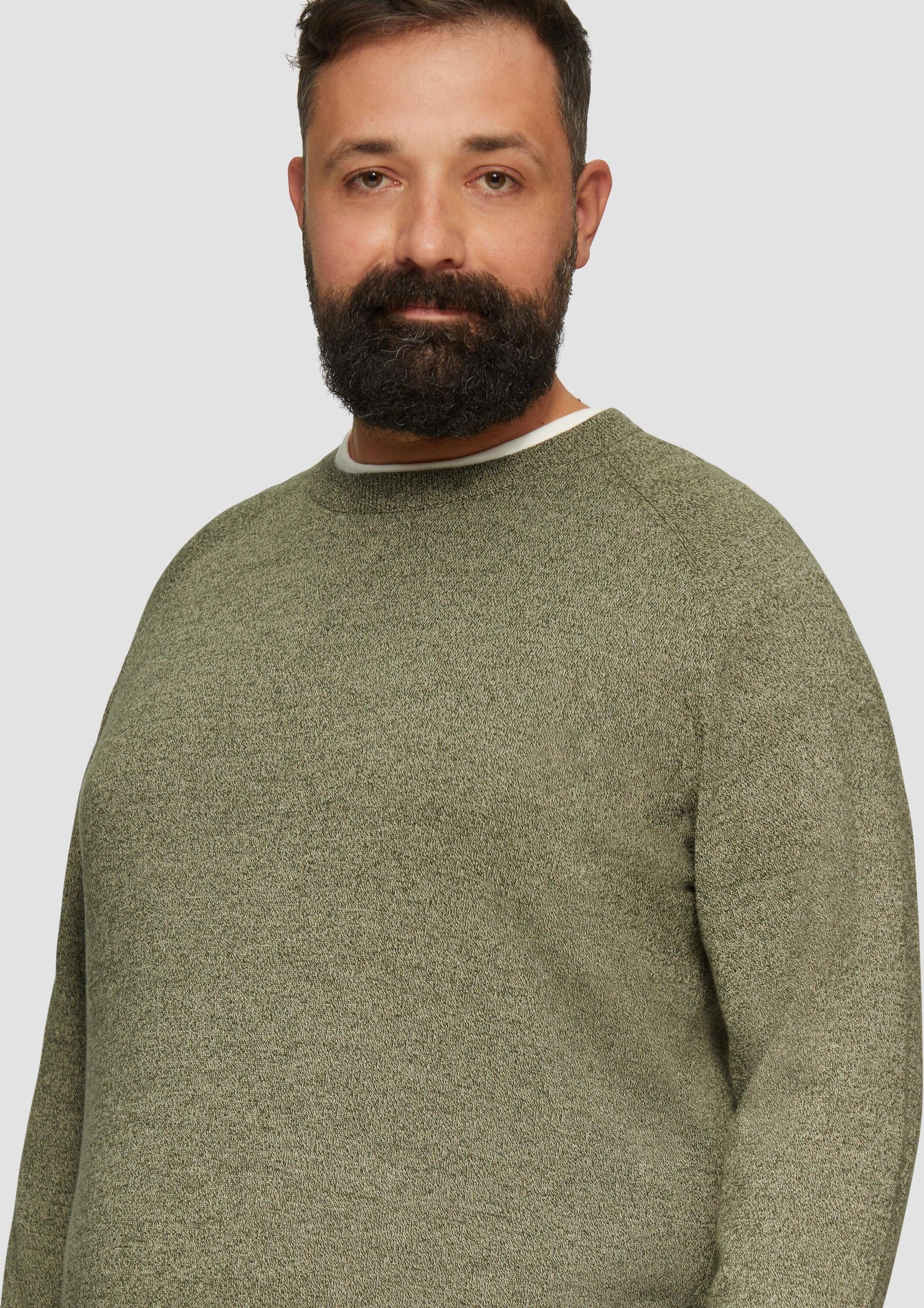s.Oliver Longpullover Strickpullover Strickpullover mit Rippbündchen
