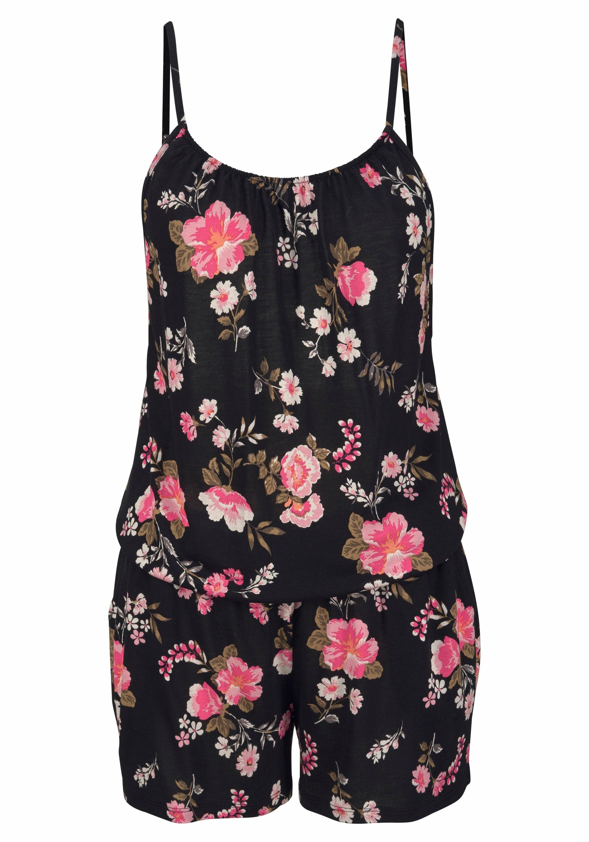 LASCANA Overall mit Spaghettiträgern und Blumenmuster, sommerlicher Jumpsui günstig online kaufen