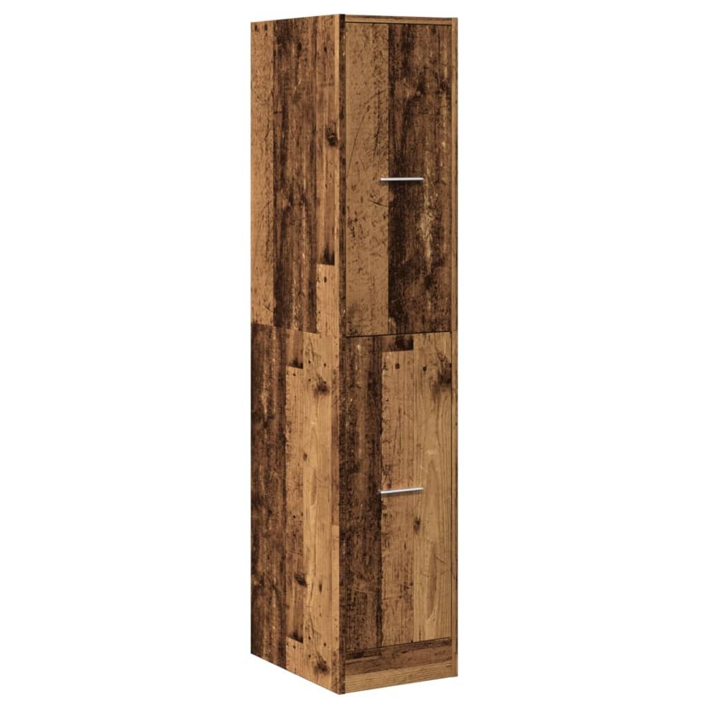 vidaXL Apothekerschrank 30 x 41 x 1445 cm Apothekerschrank Altholz-Optik 30x41x144,5 cm Spanpl