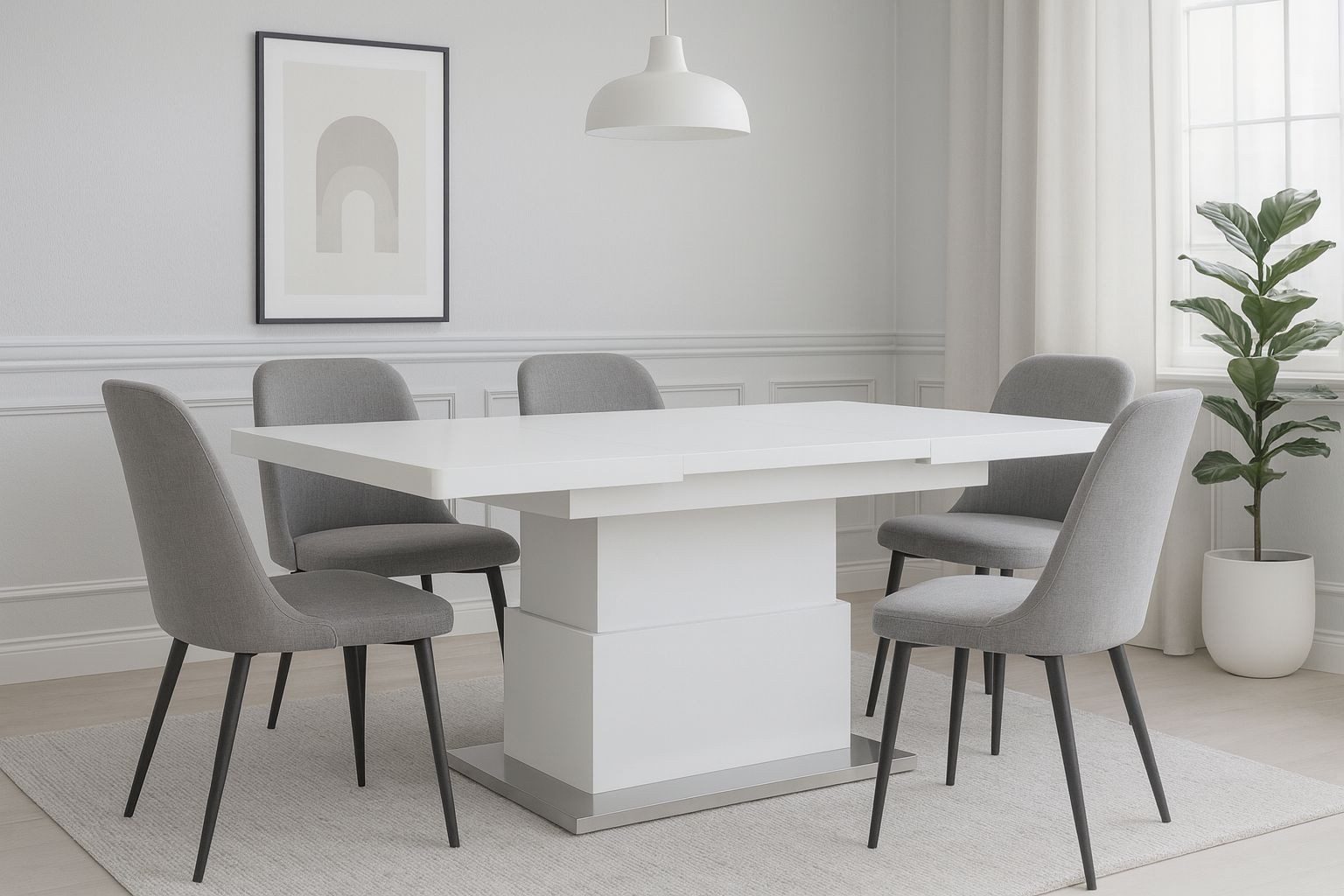 alesvelt Couchtisch und Esstisch Fermo höhenverstellbar/ausziehbar aus Keramik/Glas (1 Tisch), 130 cm