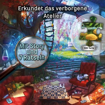 Kosmos Puzzle EXIT, Das Puzzle, Das verborgene Atelier, 500 Puzzleteile, Made in Germany