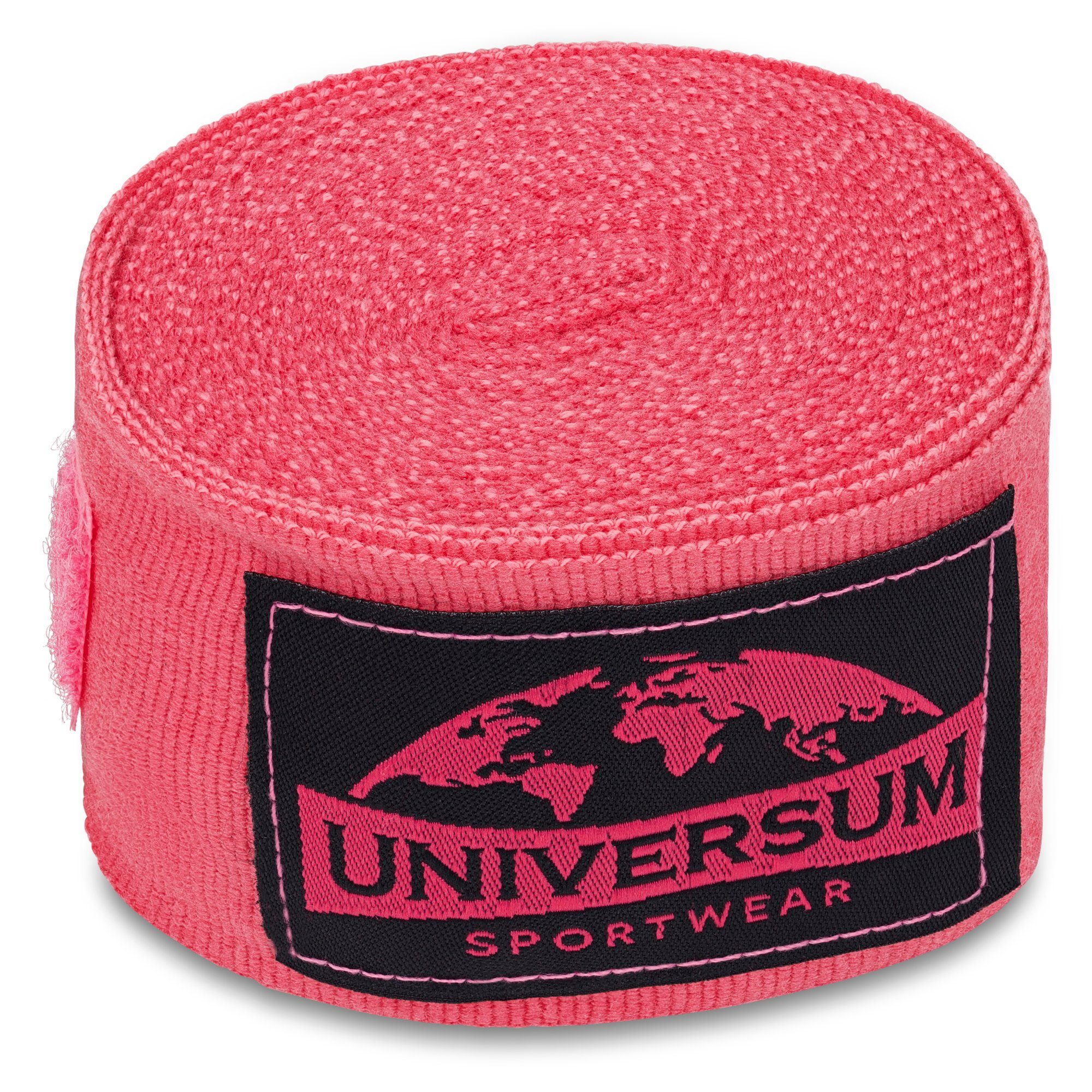 Universum Sportwear Boxbandagen Handgelenk mit langen Rosa-Schwarz Bandage, Klettverschluss