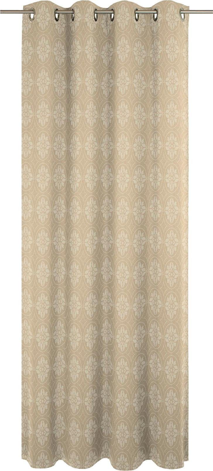 Ösen Vorhang Adam, (1 Puligny A Romantic Jacquard beige blickdicht, St), Light,