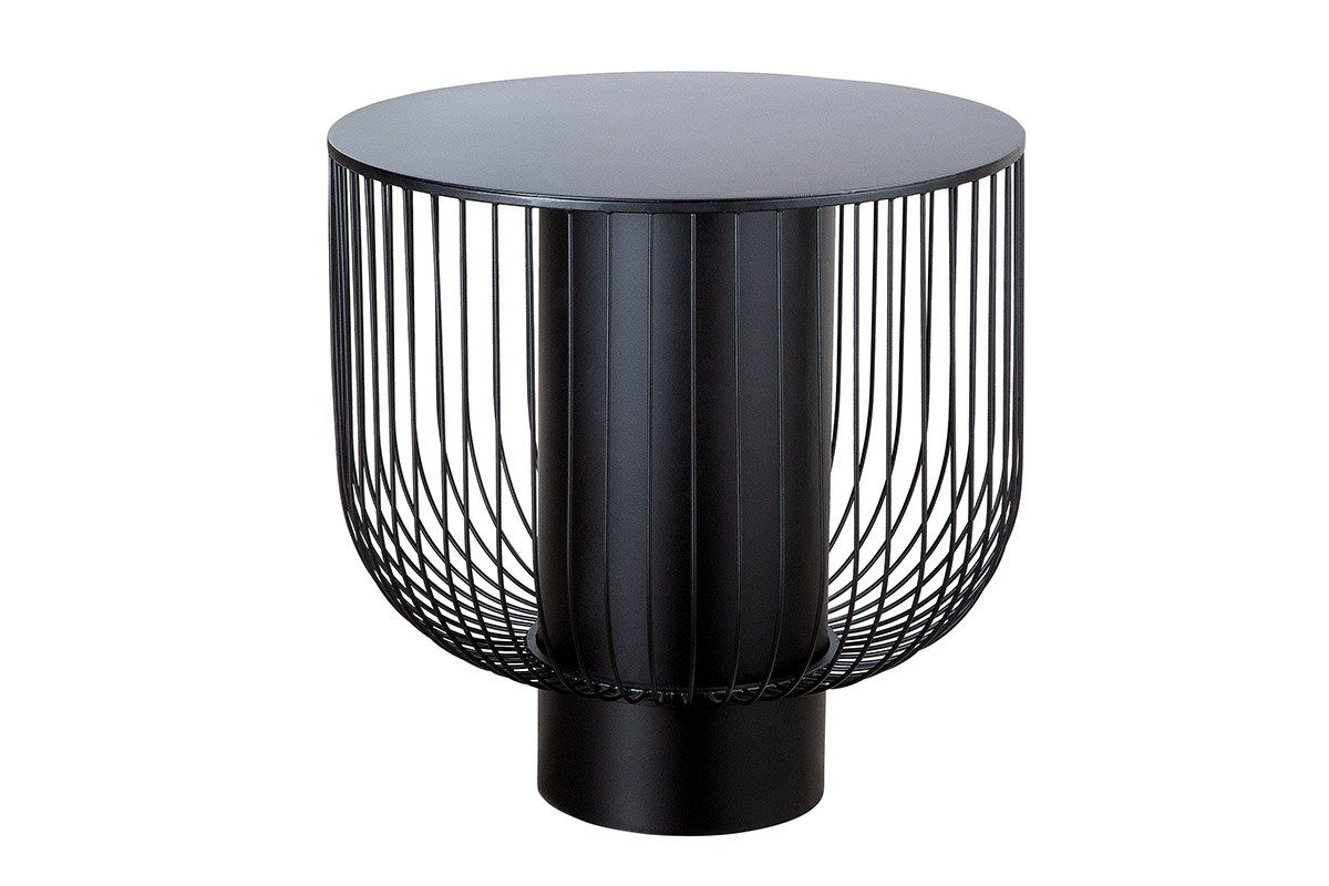 GILDE Beistelltisch GILDE - - Tisch x H. 25,5cm Stripe schwarz B. 61cm